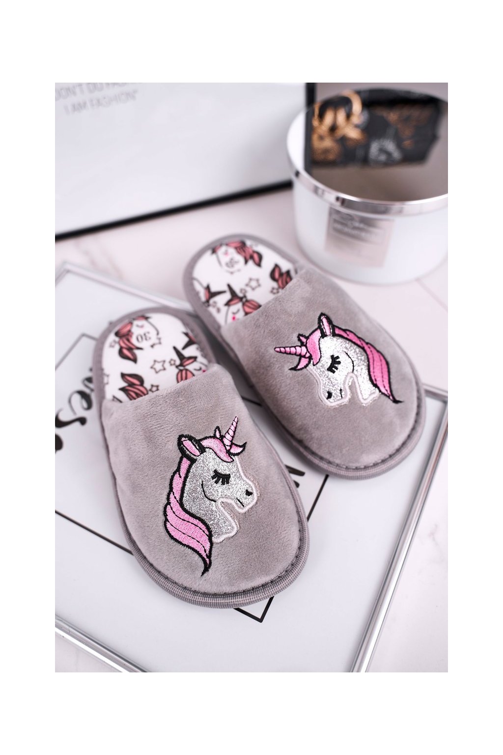 Detské šľapky sivá farba, kód produktu NJSK EVENTO 3365 GREY