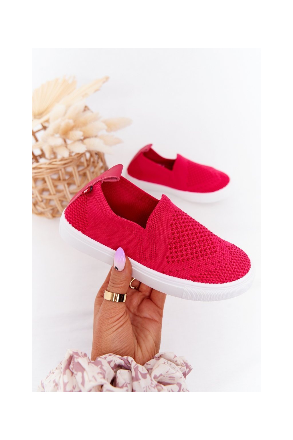 Detské tenisky farba ružová kód obuvi HH374102 FUCHSIA