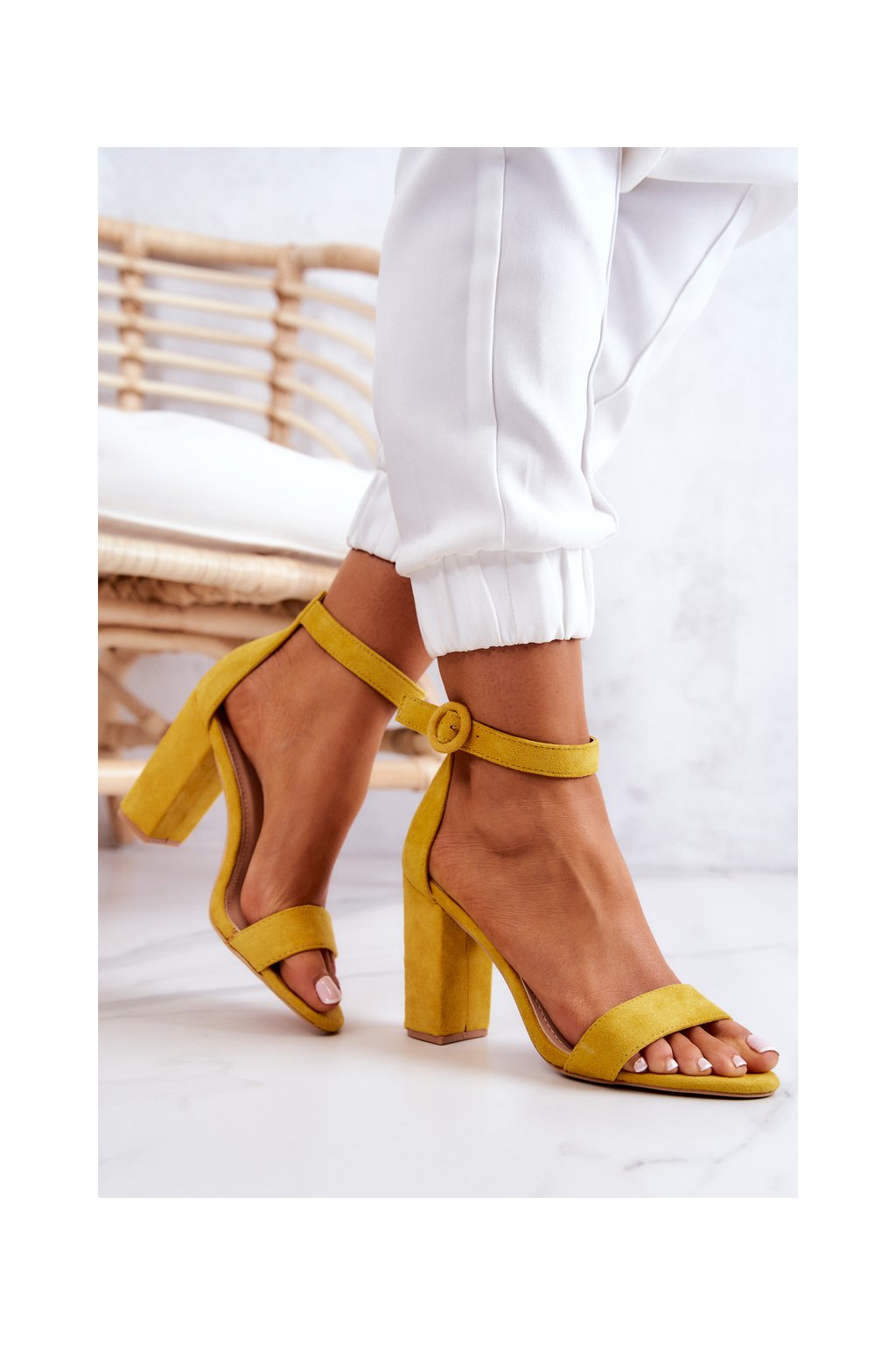 Dámske sandále farba žltá kód obuvi 222-SA-2 YELLOW