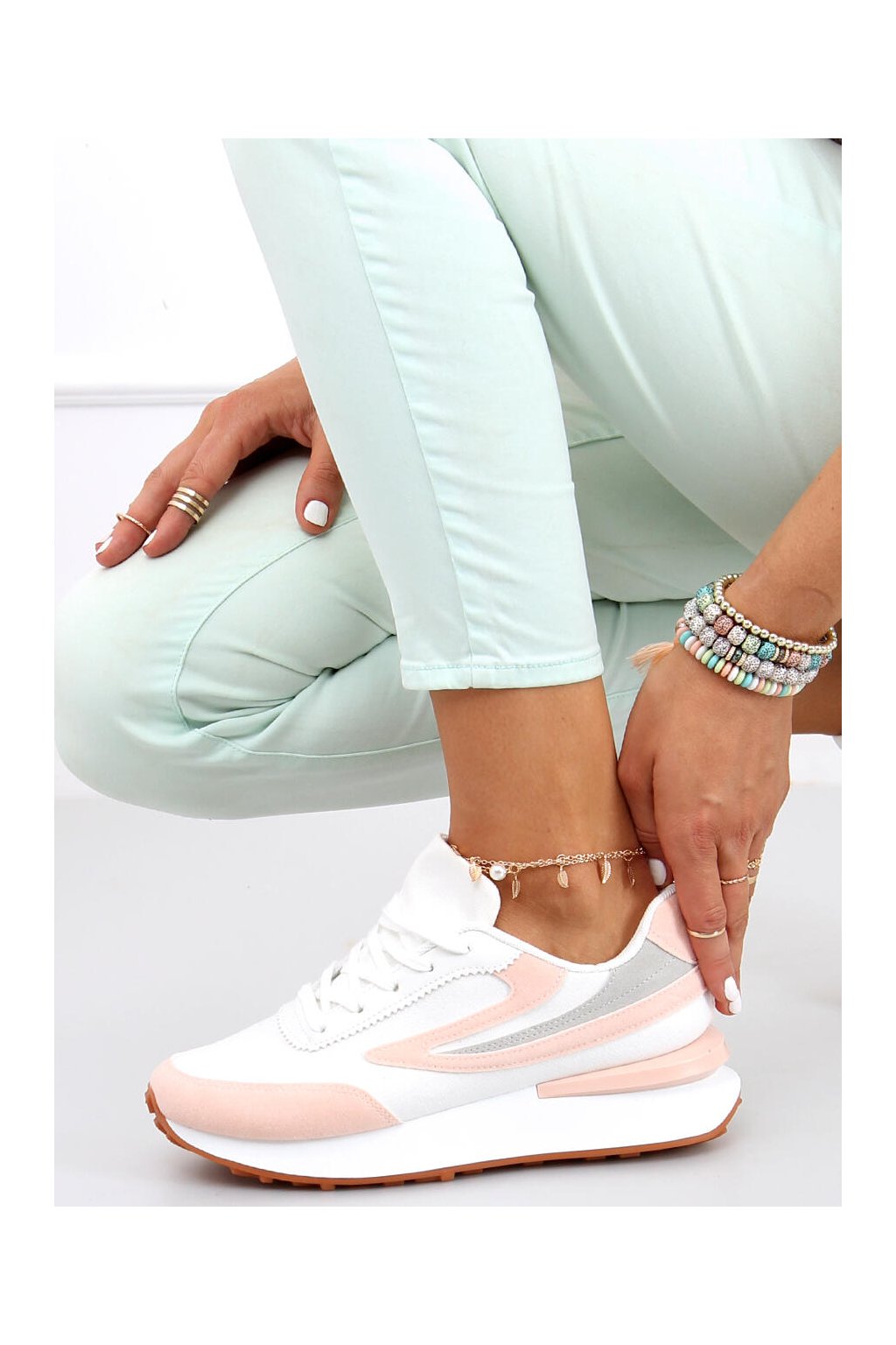 Ružové dámske tenisky, kód produktu MS3039