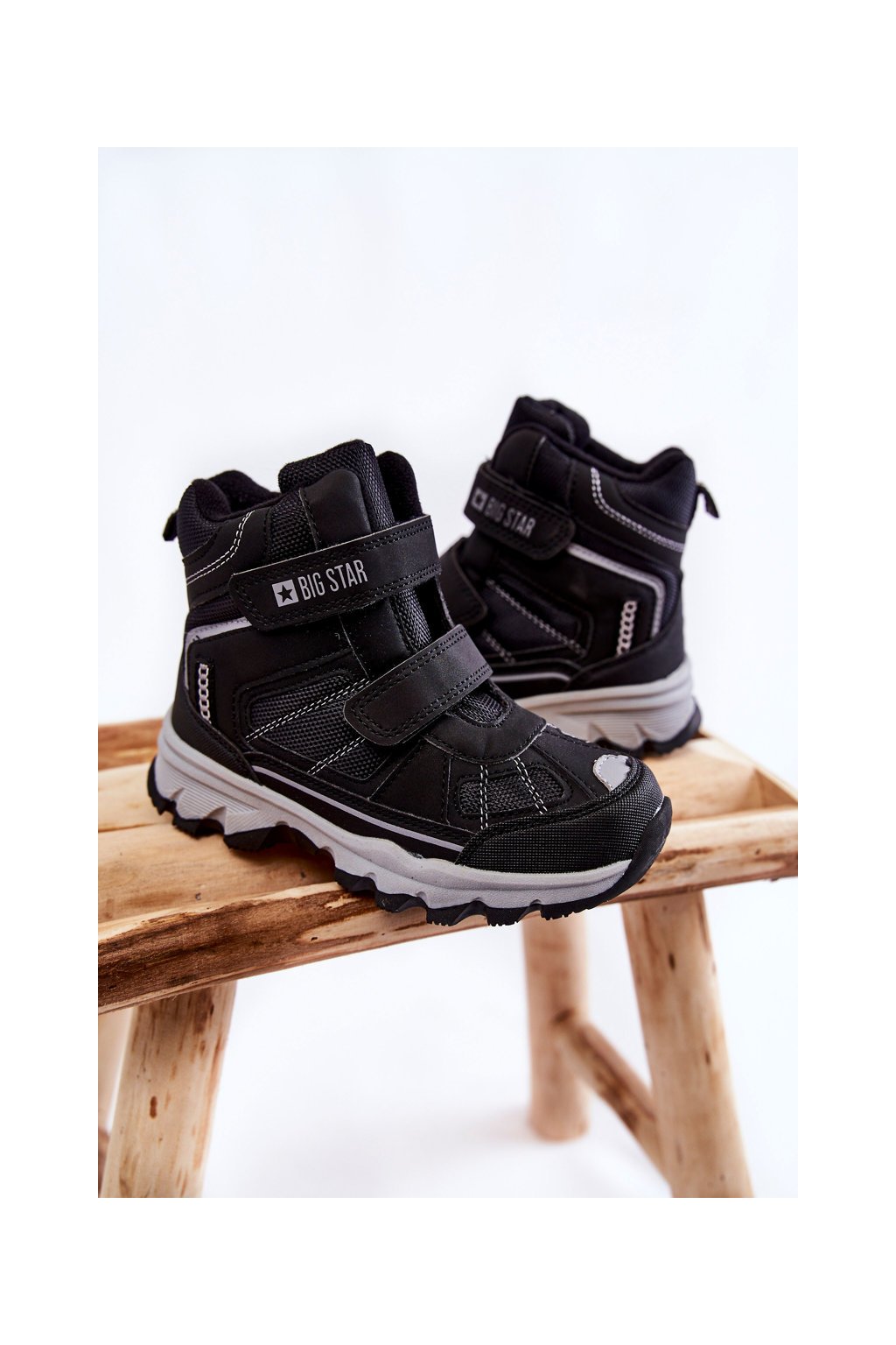 Detské členkové topánky farba čierna kód obuvi KK374157 CZARNE