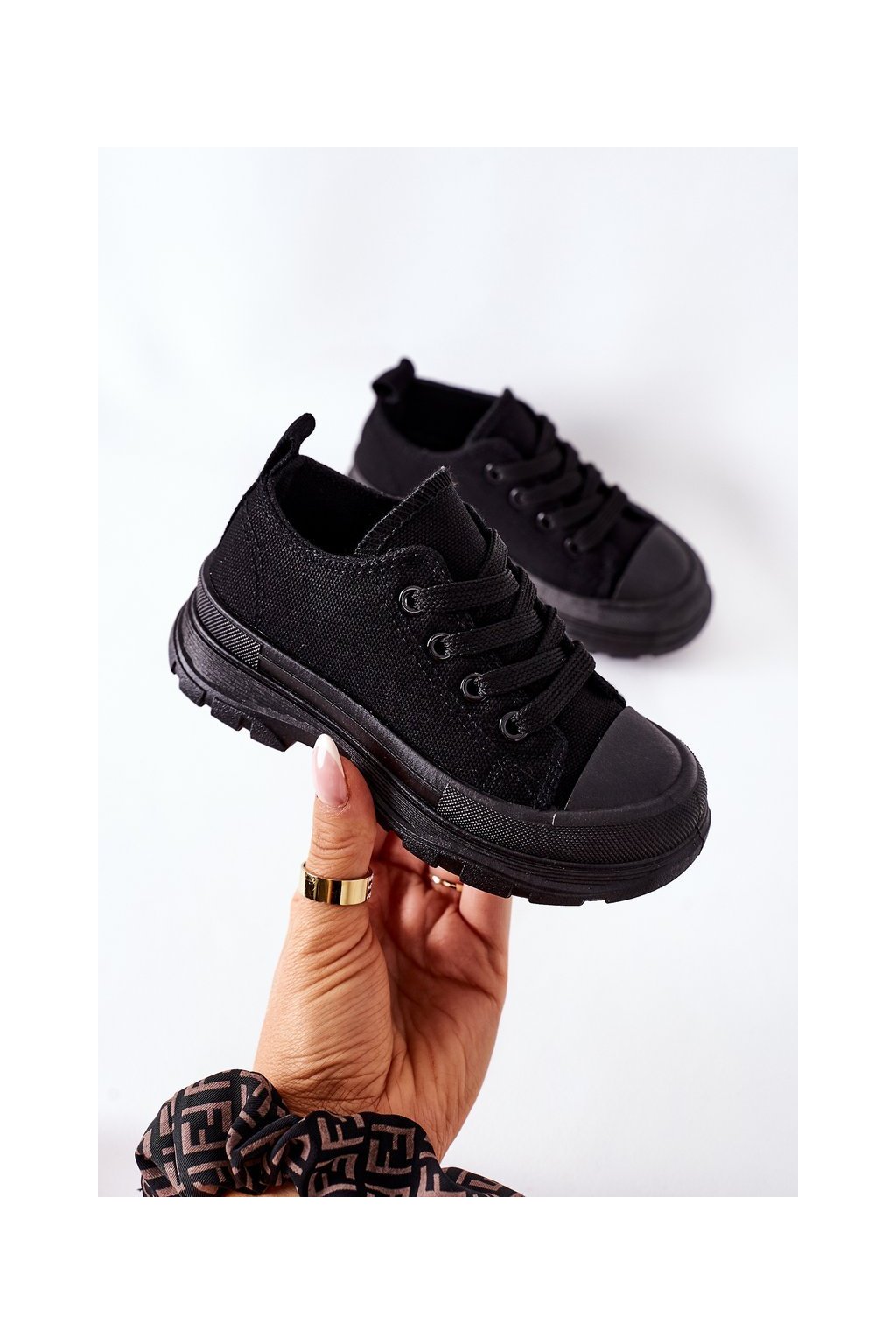 Detské tenisky farba čierna kód obuvi 808-A BLACK