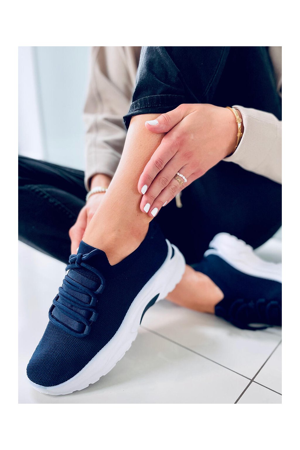 Dámske tmavomodré tenisky, kód produktu MS6003