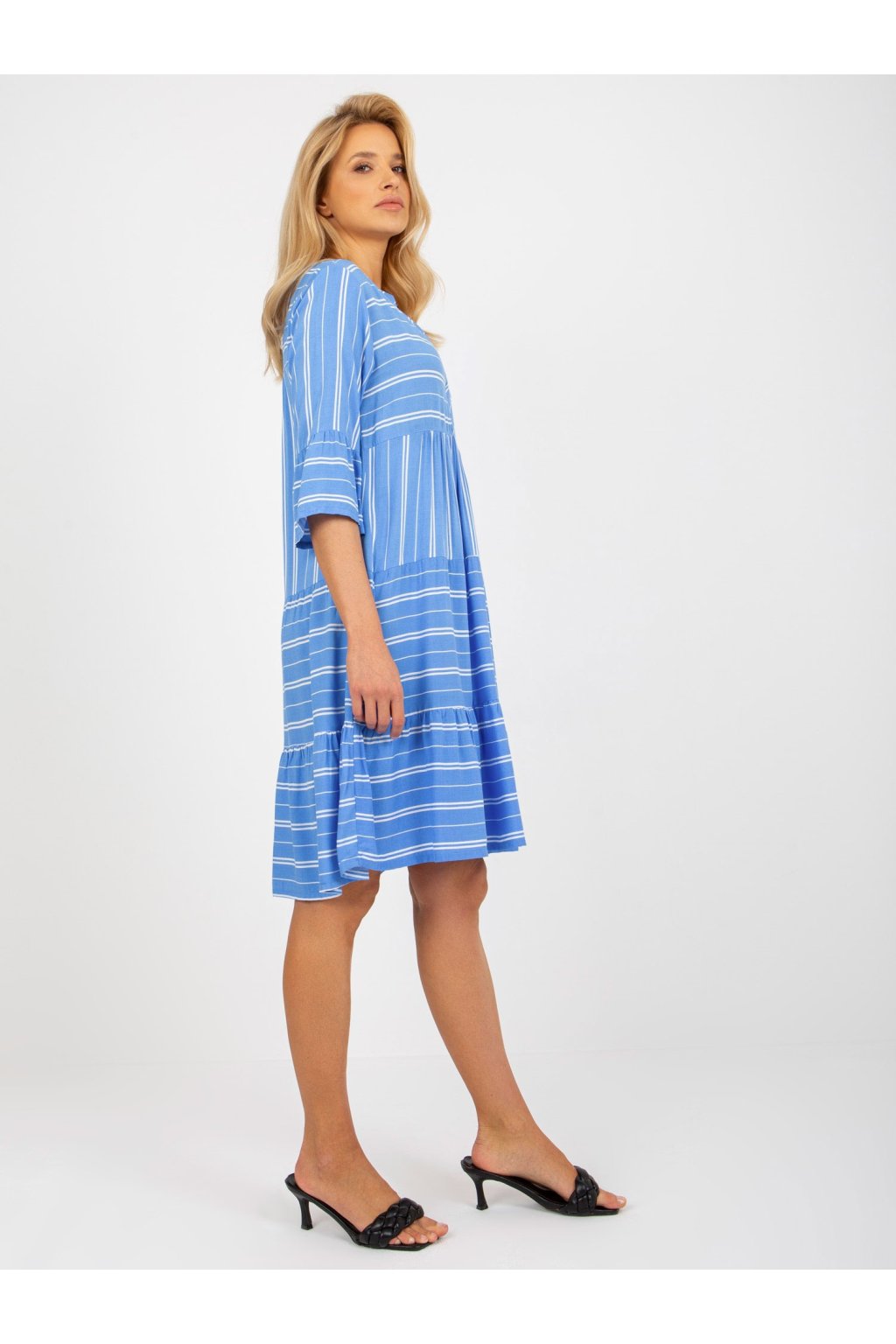 Dámske modre s podtlačeným vzorom kód produktu 15- TemU - 1-D73771M30214F (Farba Modrá, Veľkosť S)