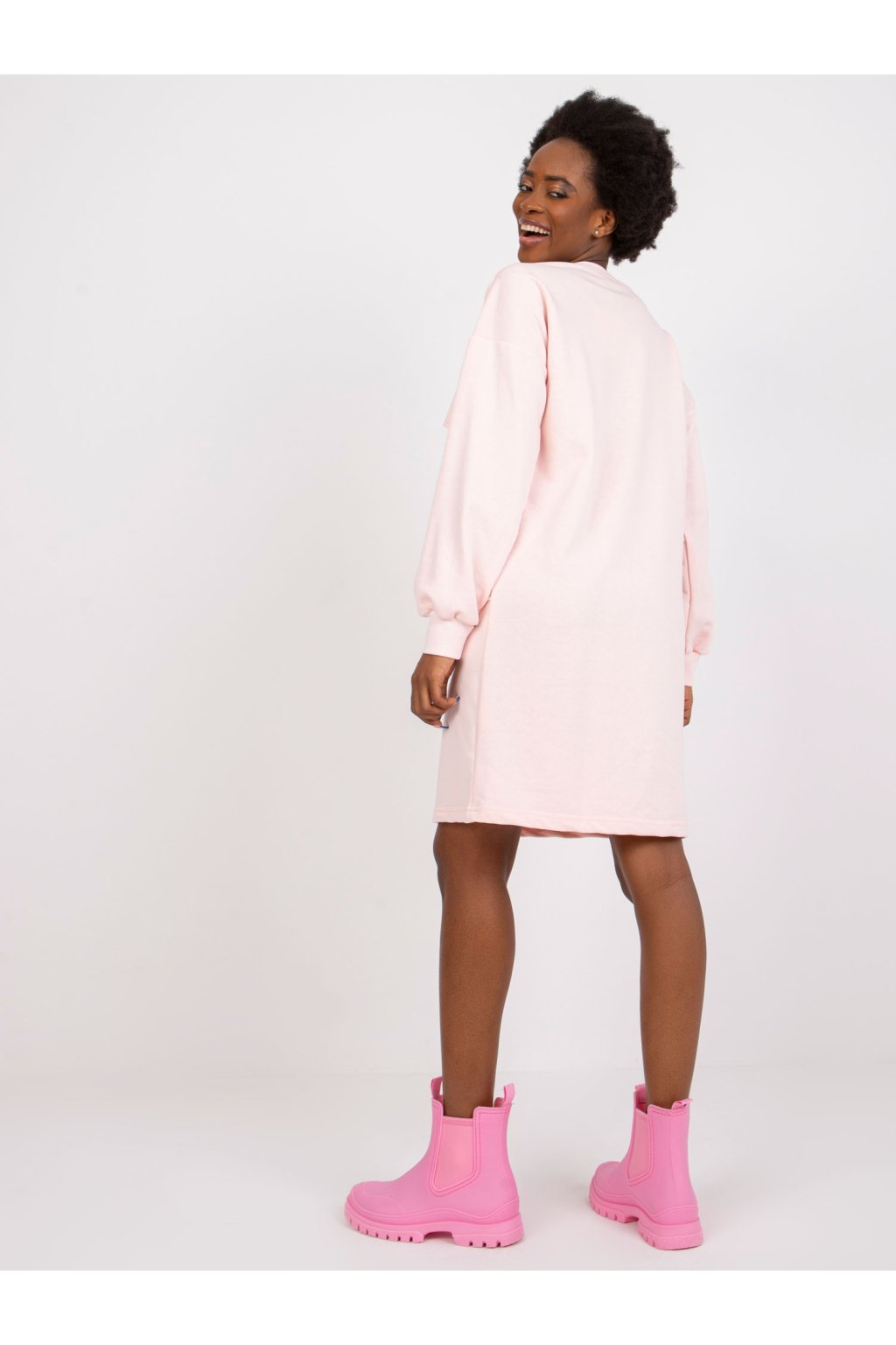 Dámske svetlo-ružove šaty športove kód produktu EM-SK-717.33X