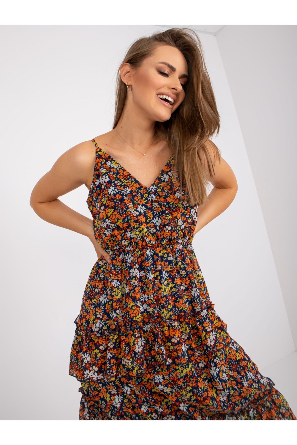 Dámske granatovo-modre šaty letne kód produktu EM-SK-Y6743.33