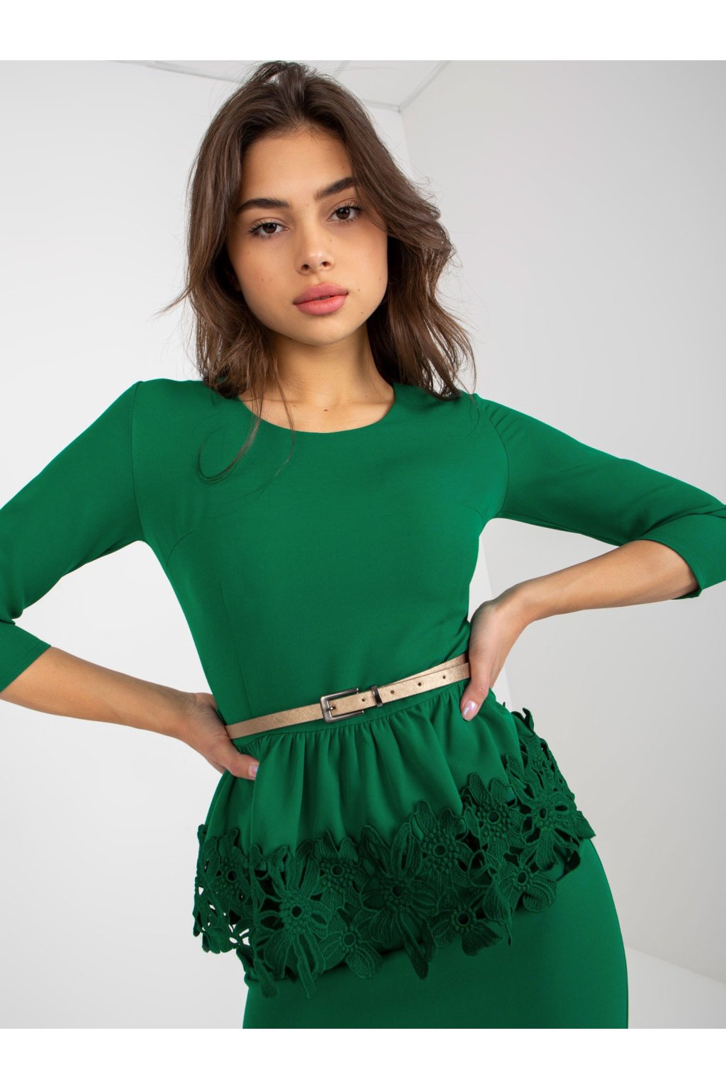 Dámske zelene šaty elegantné kód produktu LK-SK-506553.19