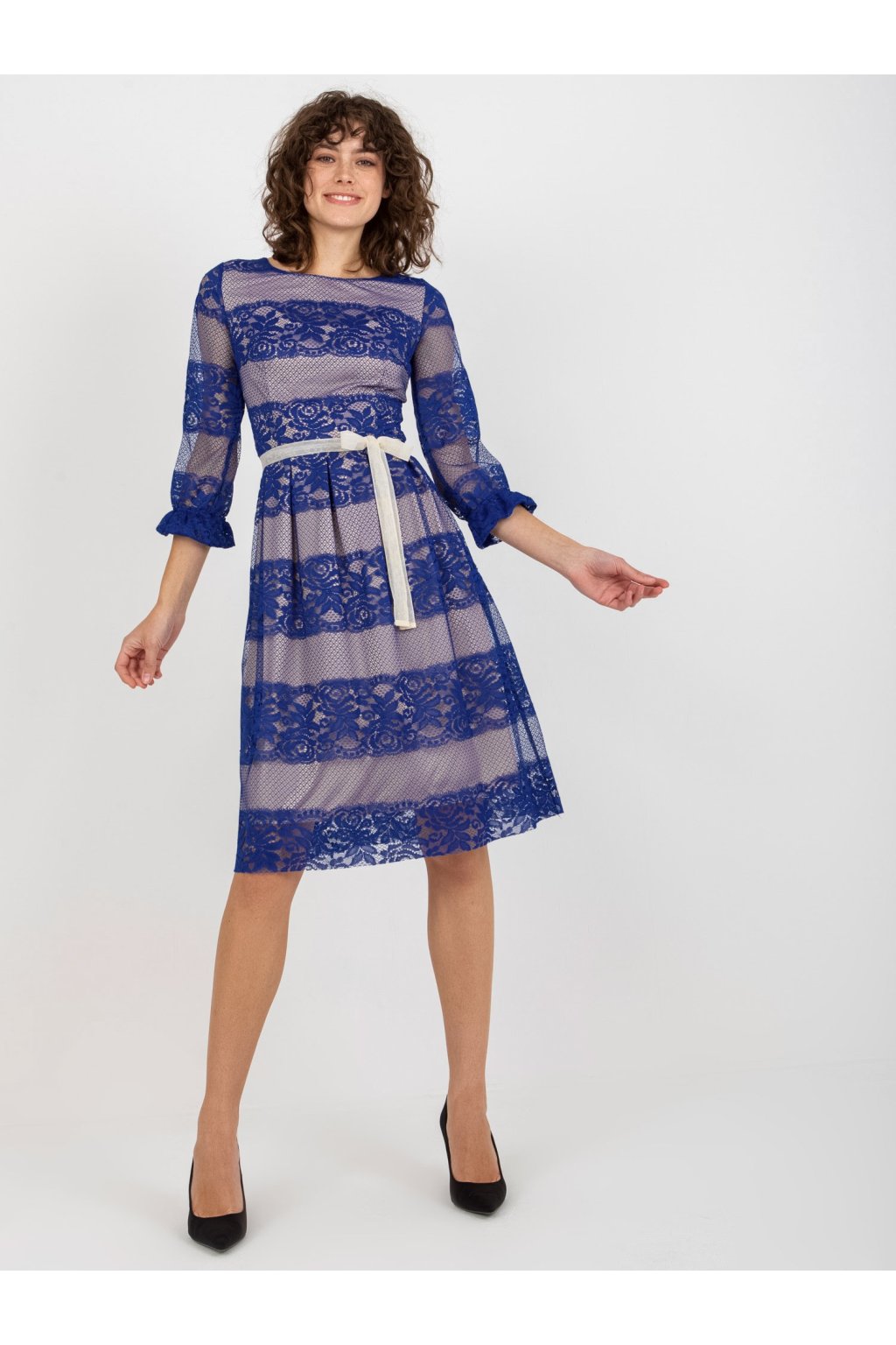 Dámske kobaltovo-modre šaty na svadbu kód produktu LK-SK-506737.68