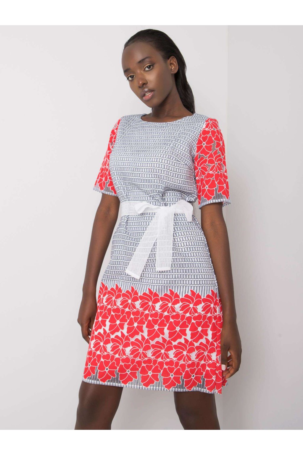 Dámske červene šaty na bežný deň kód produktu LK-SK-506836-2.13P