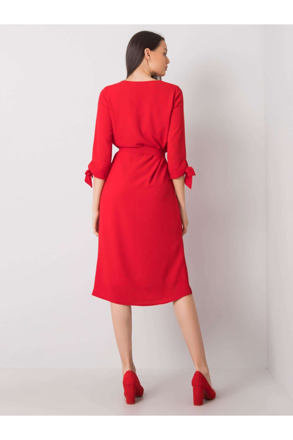 Dámske červene šaty elegantné kód produktu LK-SK-507843.12P