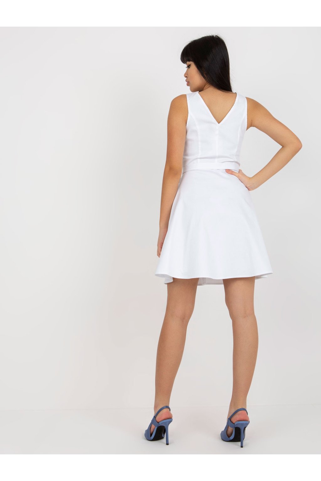 Dámske biele šaty rifľove kód produktu LK-SK-508253.44P