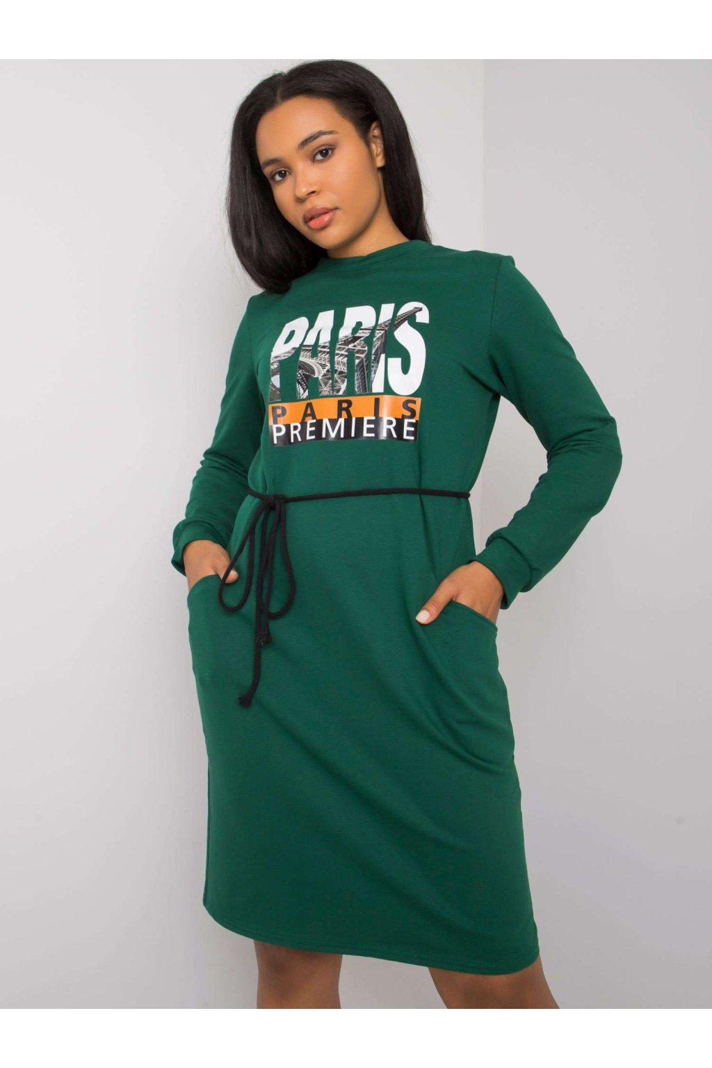 Dámske tmavo-zelene šaty športove kód produktu LK-SK-508299.30