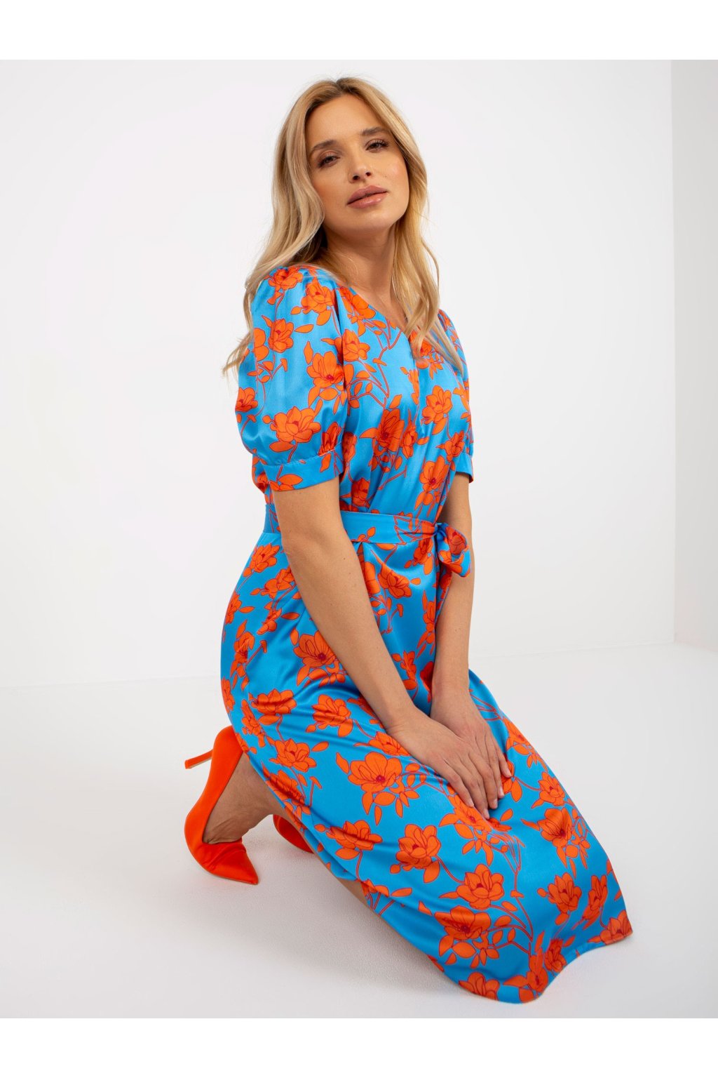 Dámske modre šaty elegantné kód produktu LK-SK-508948.78