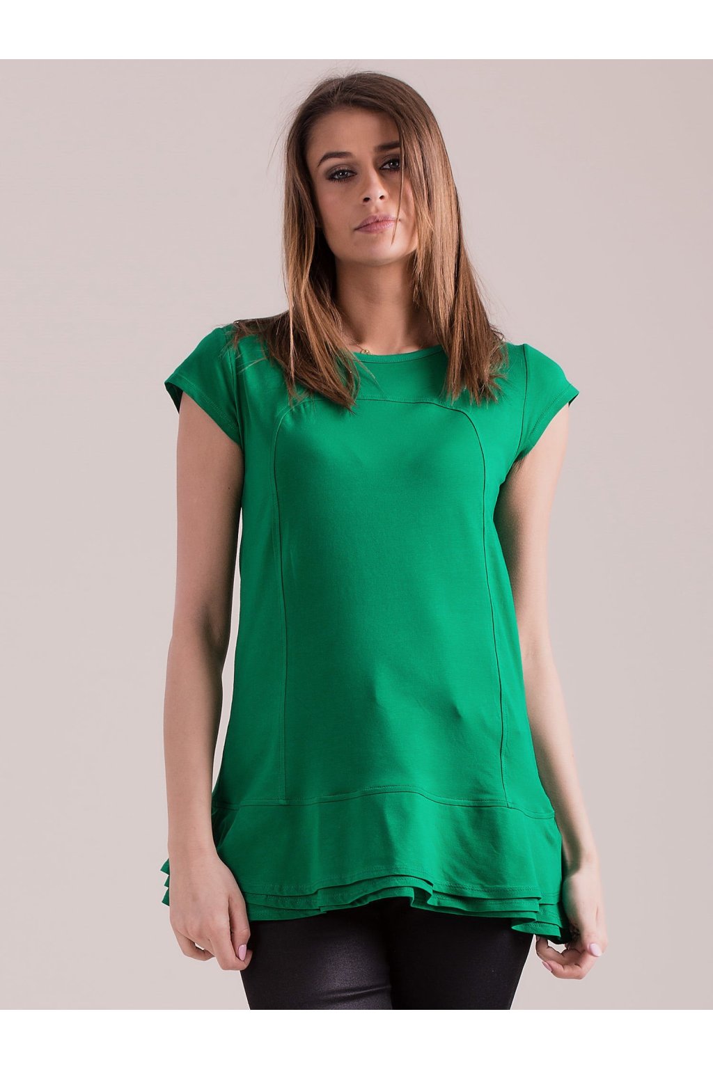 Dámske zelene šaty - tunika na bežný deň kód produktu PL-SK-1620.08