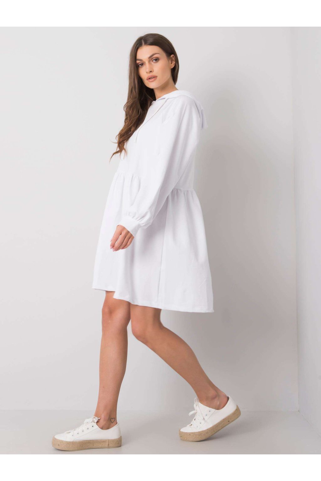 Dámske biele šaty basic kód produktu RV-SK-6722.48P