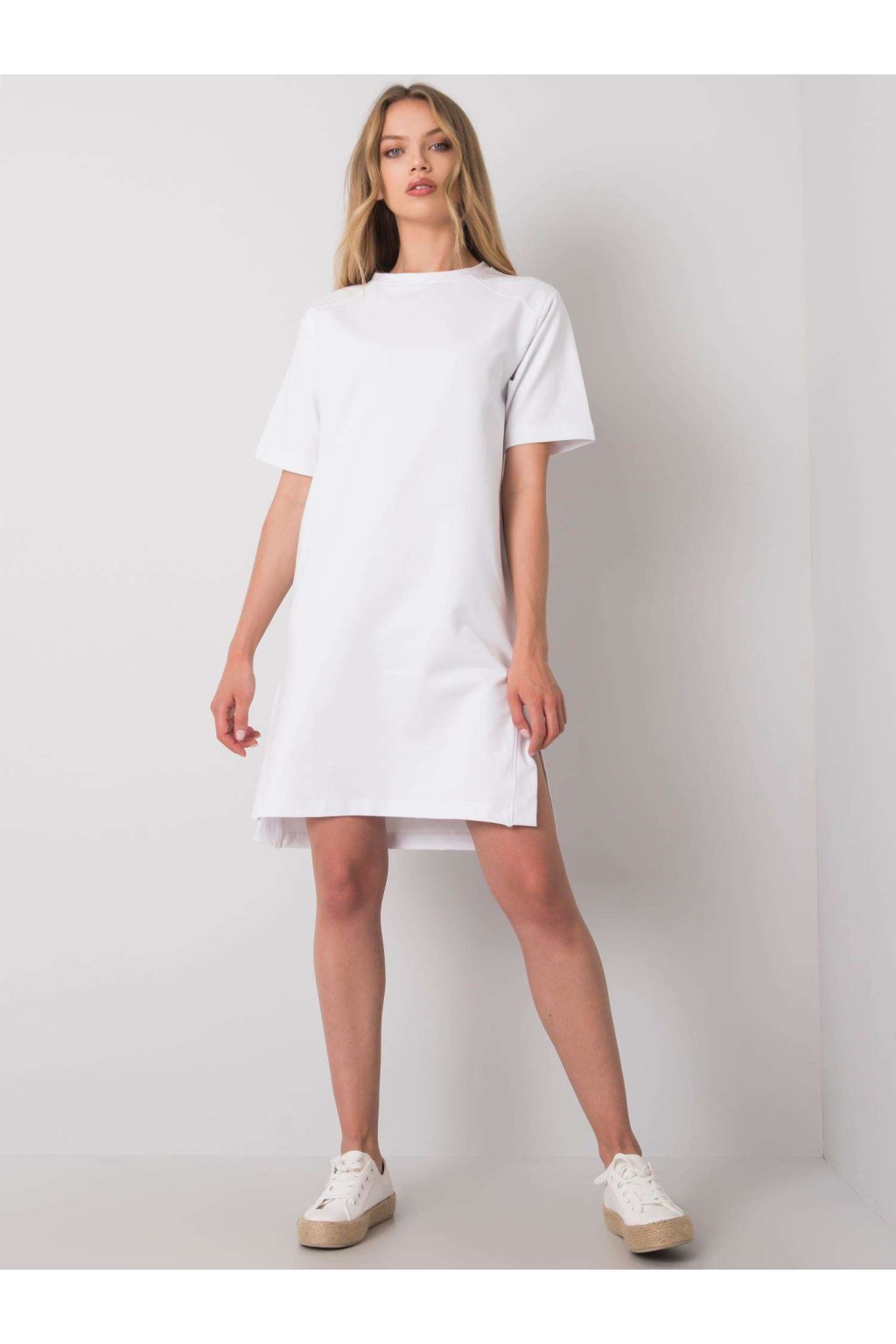 Dámske biele šaty basic kód produktu RV-SK-6755.20X