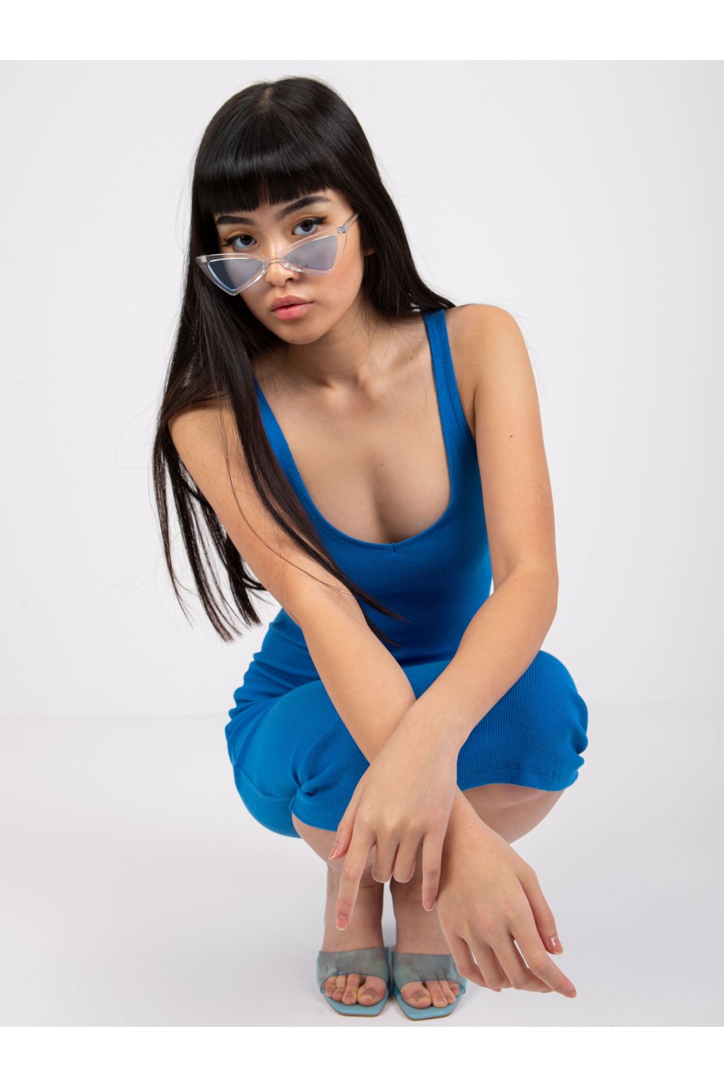 Dámske tmavo-modre šaty letne kód produktu RV-SK-7531.54