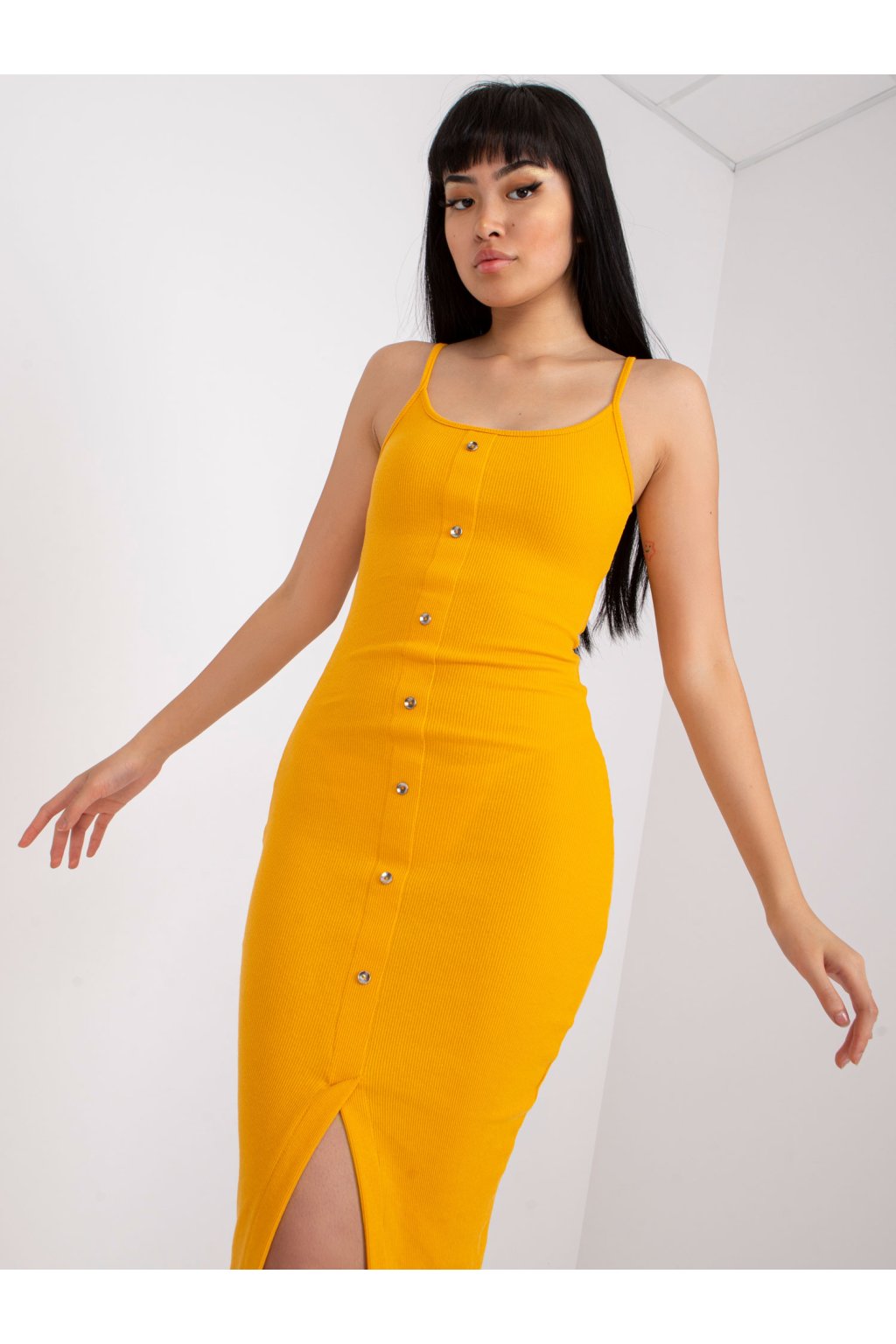 Dámske svetlo-pomarančove šaty letne kód produktu RV-SK-7836.58P