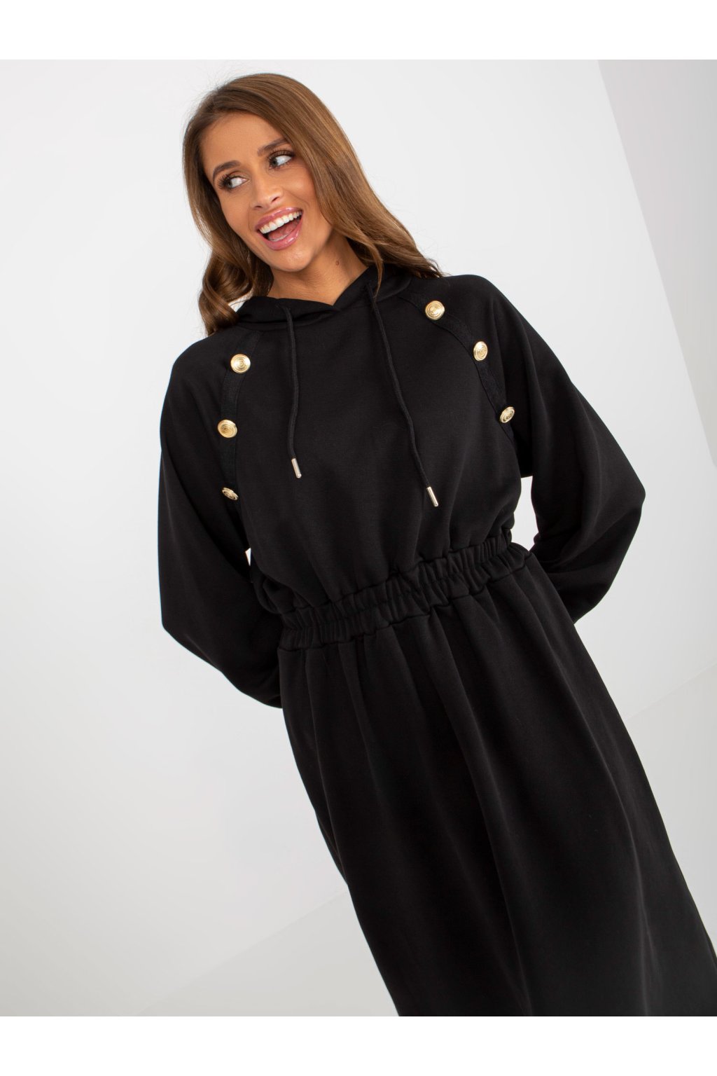 Dámske čierne šaty športove kód produktu RV-SK-8336.12P