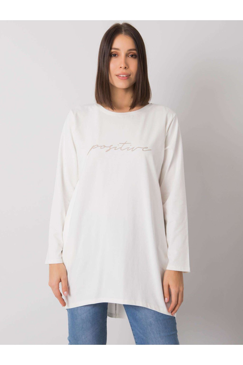 Dámske okrove šaty - tunika pre plnoštíhle moletky kód produktu RV-TU-7254.74P