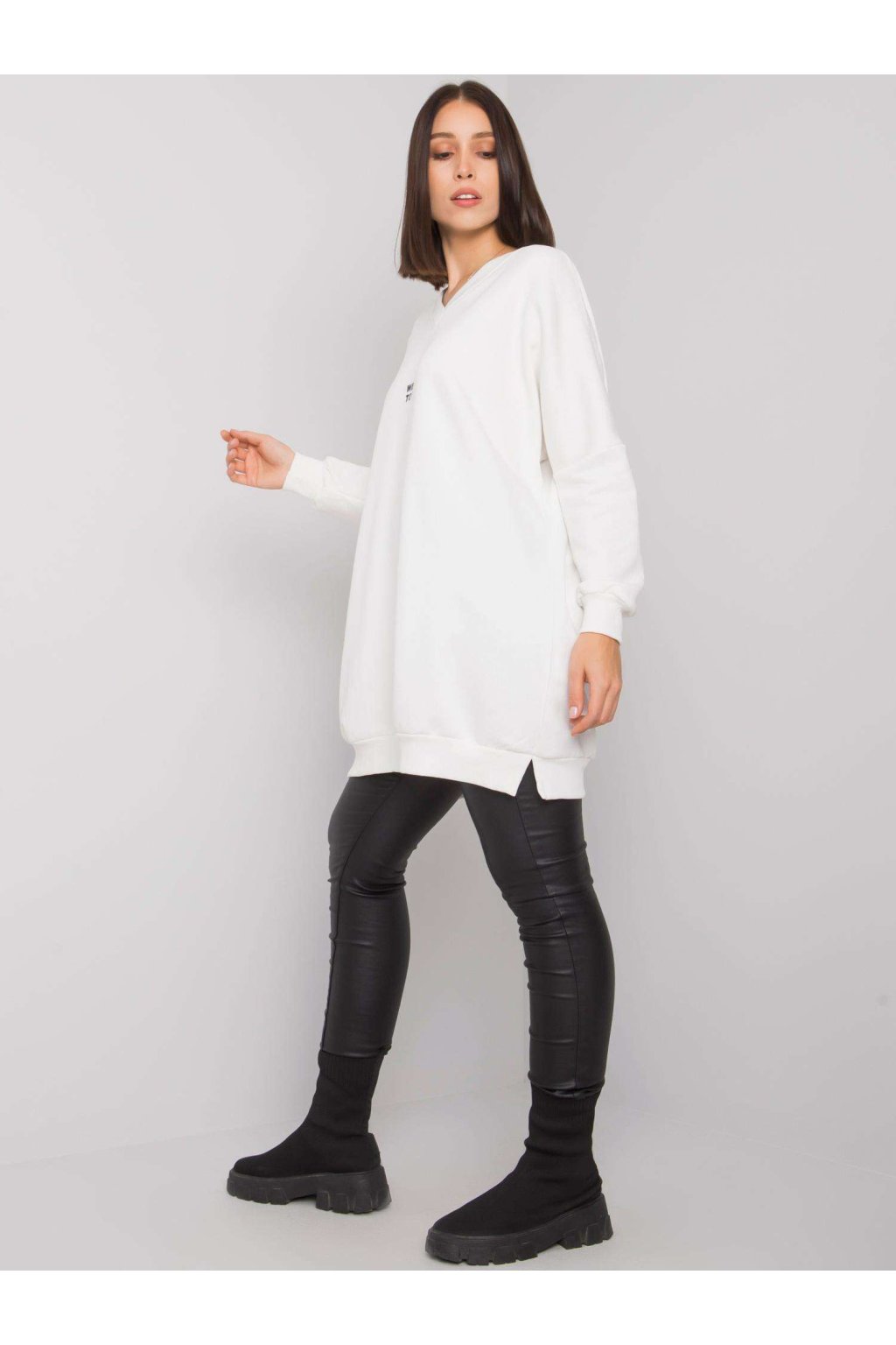 Dámske okrove šaty - tunika pre plnoštíhle moletky kód produktu RV-TU-7278.81P