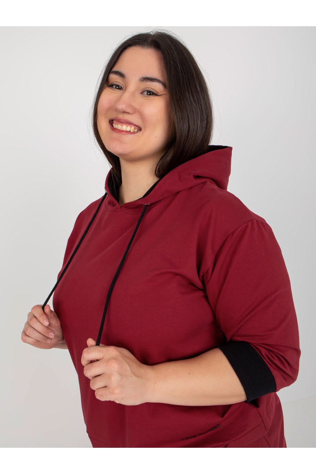 Dámske bordove šaty - tunika plus size kód produktu RV-TU-8241.54P