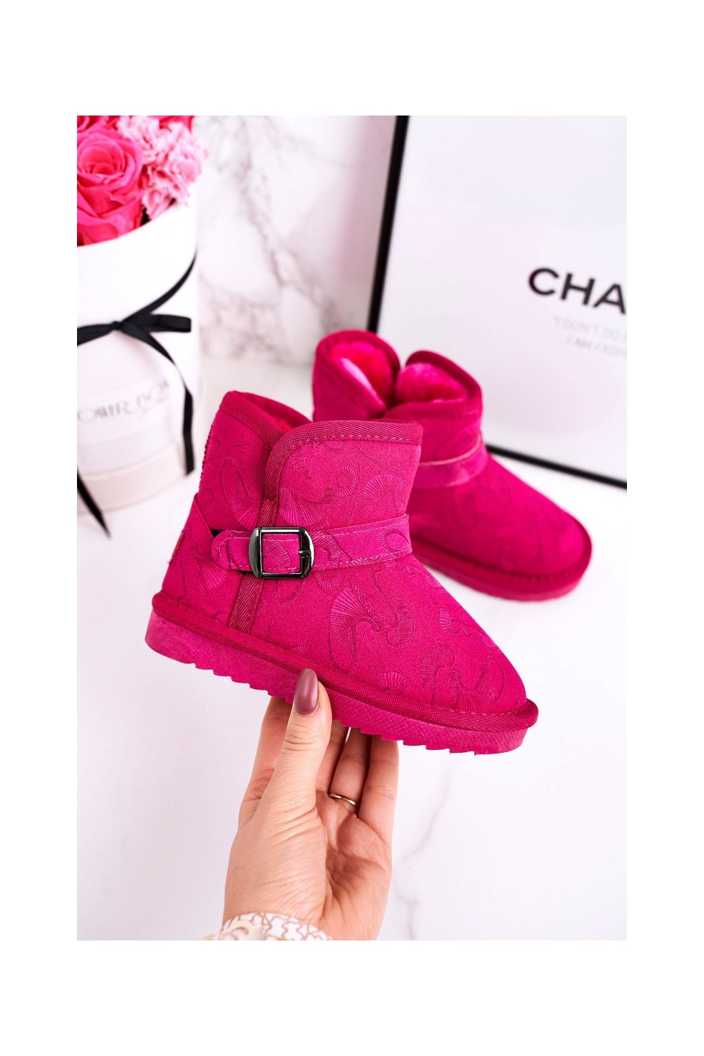 Detské snehule farba ružová kód obuvi N224/N225 FUKSJA