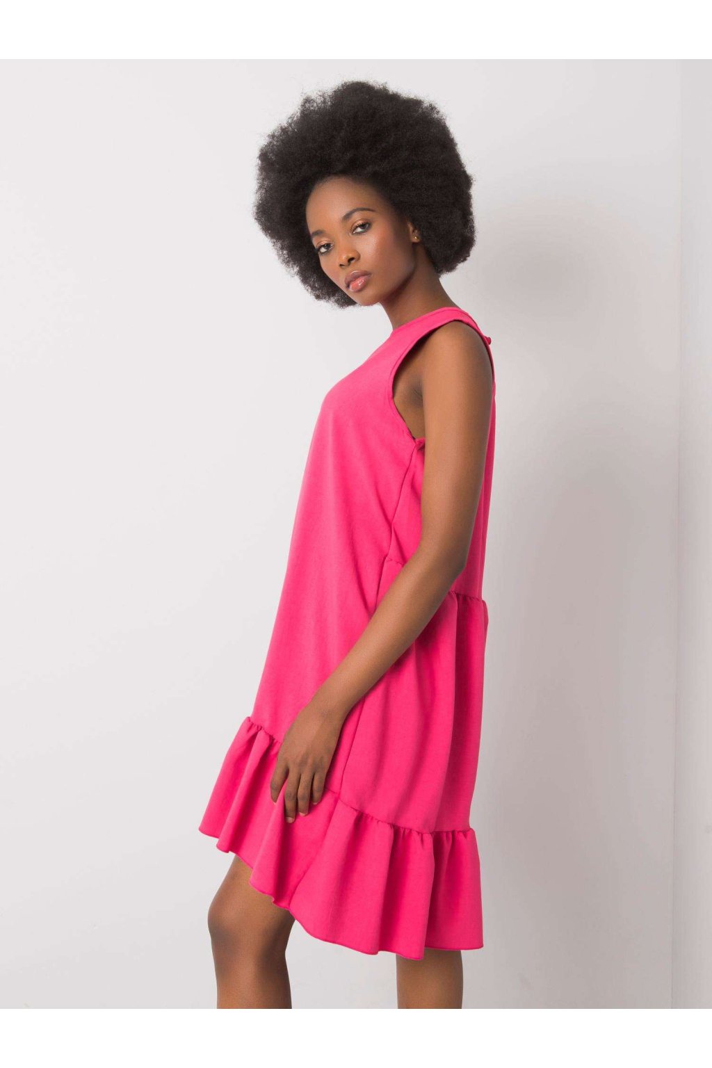 Dámske fuksiovo-ružove šaty letne kód produktu WN-SK-701.81