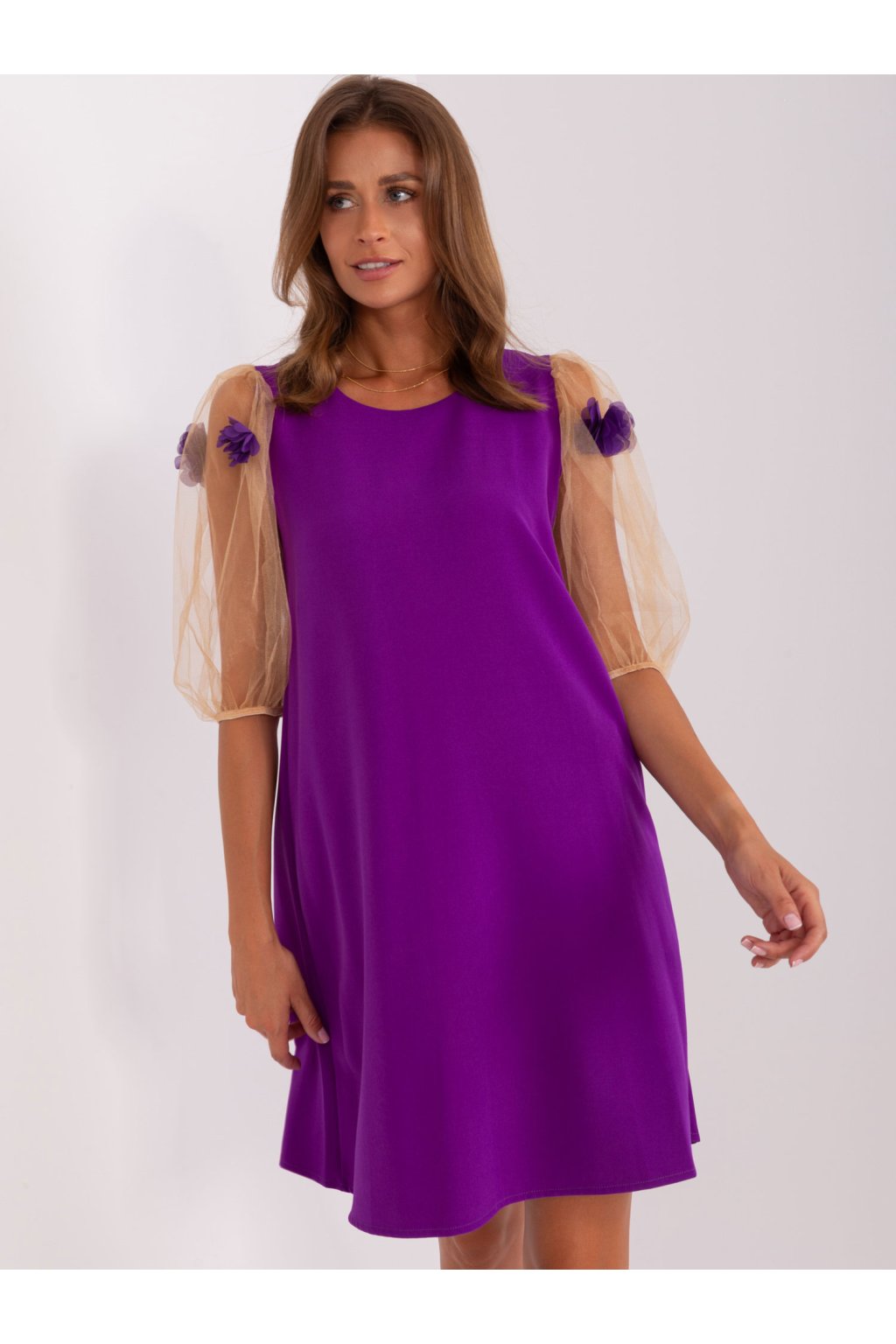 Dámske fialove šaty na svadbu kód produktu LK-SK-506733.85