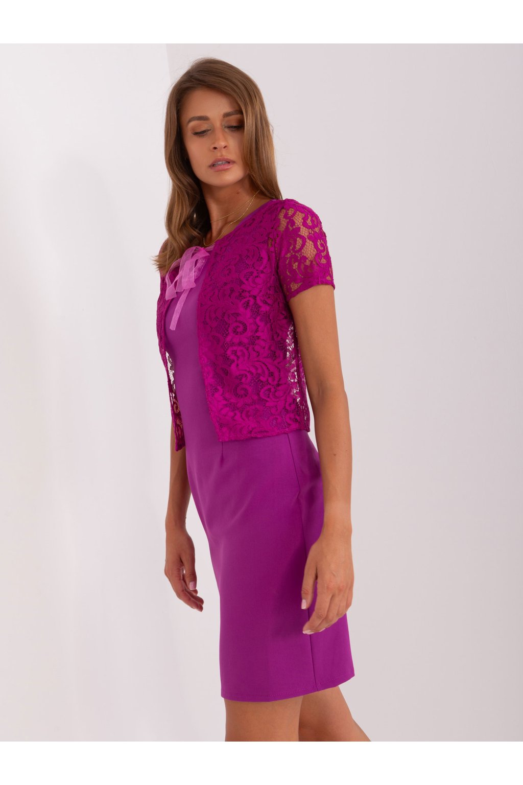 Dámske fialove šaty elegantné kód produktu LK-SK-509284-2.03X