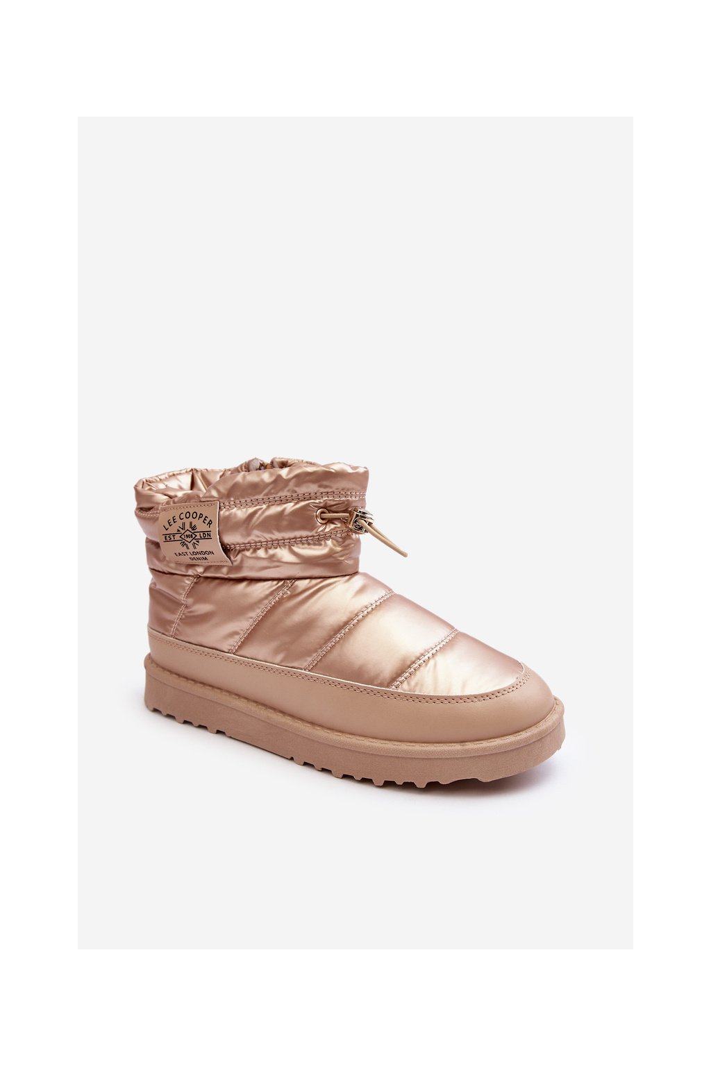 Zlaté dámske snehule s kožušinkou a zipsom, textilné, kód produktu LCJ-23-44-1965L/ GOLD