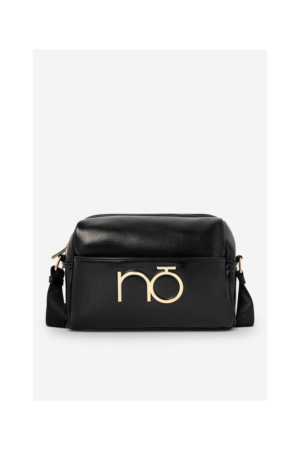 Dámska čierna kabelka cez rameno z eko kože, nastaviteľný popruh, kód produktu NBAG-R3020-C020 CZARNY