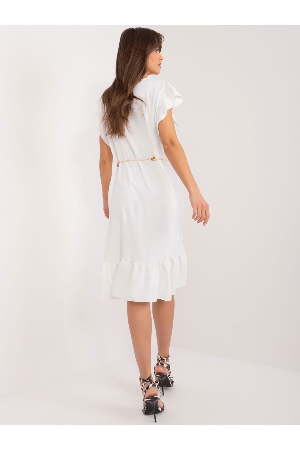 Dámske biele šaty letne kód produktu DHJ-SK-8921.21 (Farba Biela, Veľkosť ONE SIZE)