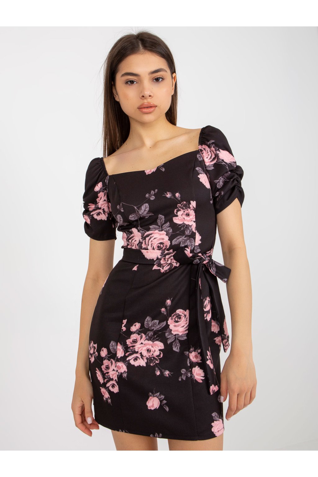 Dámske čierno-ružove šaty elegantné kód produktu LK-SK-508641.29