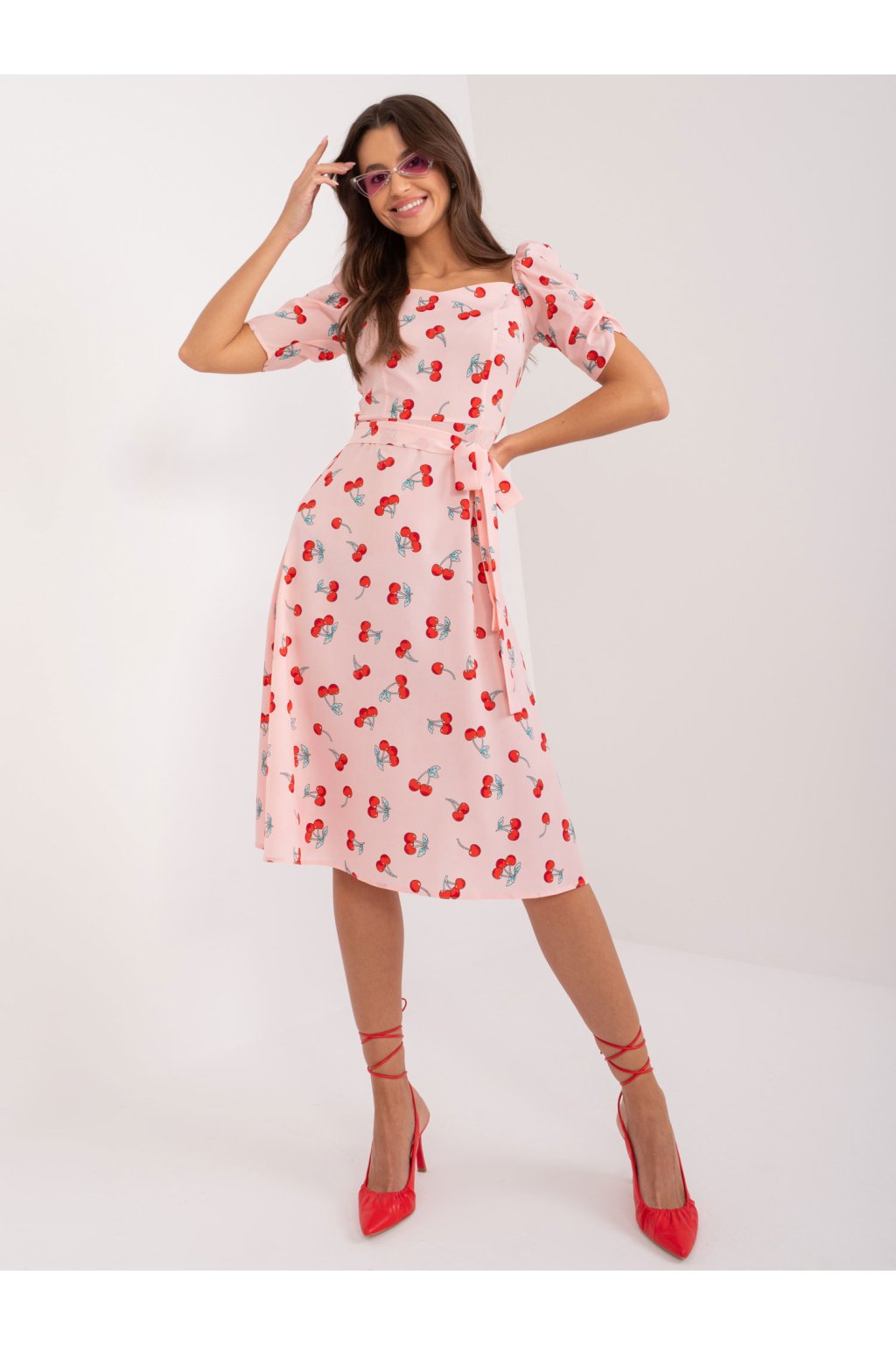 Dámske svetlo-ružove šaty letne kód produktu LK-SK-509677-1.29