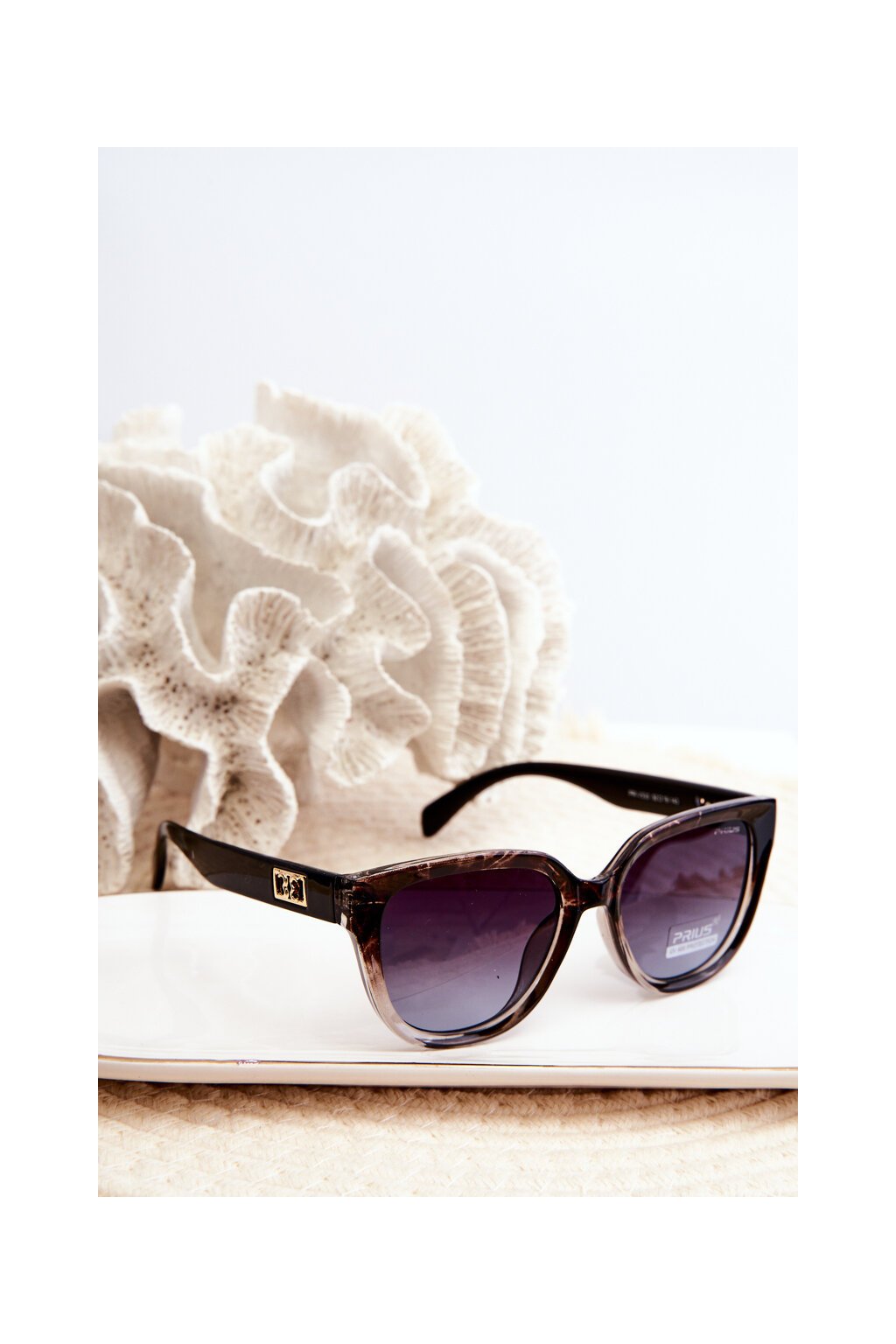 Dámske slnečné okuliare čierne s Cat 3 ochranou, plastový rám, kód produktu OK.32326