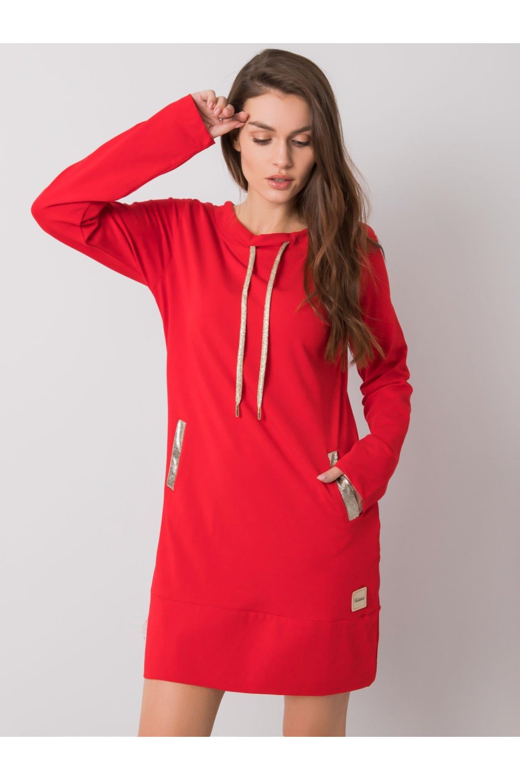 Dámske červene šaty športove kód produktu RV-SK-6067.15X