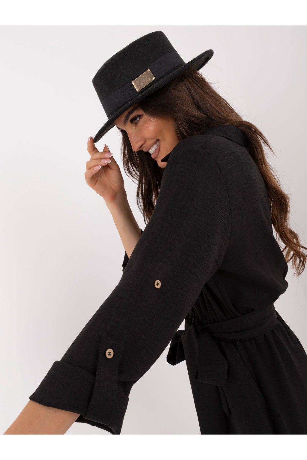 Dámske čierne šaty na bežný deň kód produktu LK-SK-509646.91