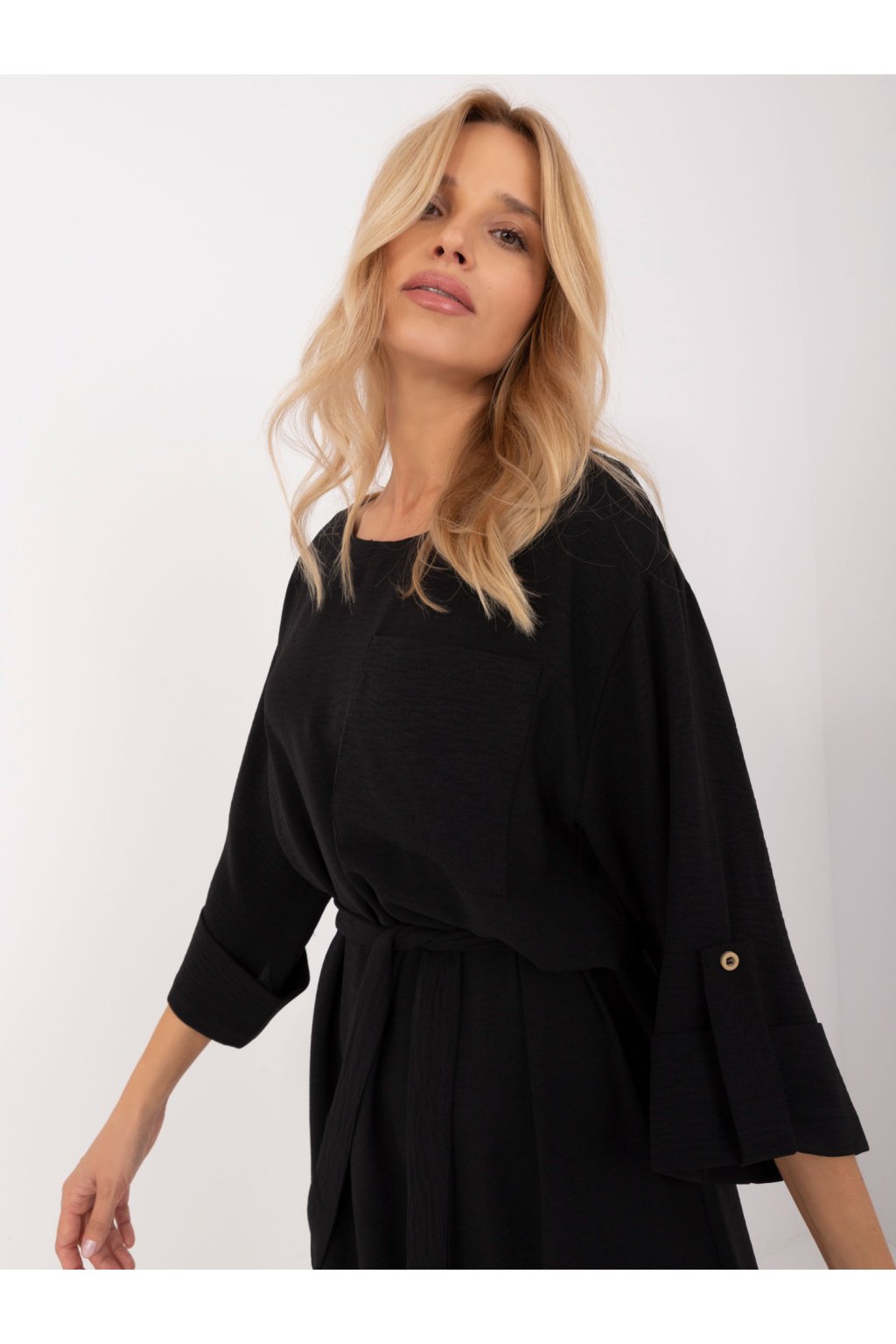 Dámske čierne šaty na bežný deň kód produktu LK-SK-509694.61