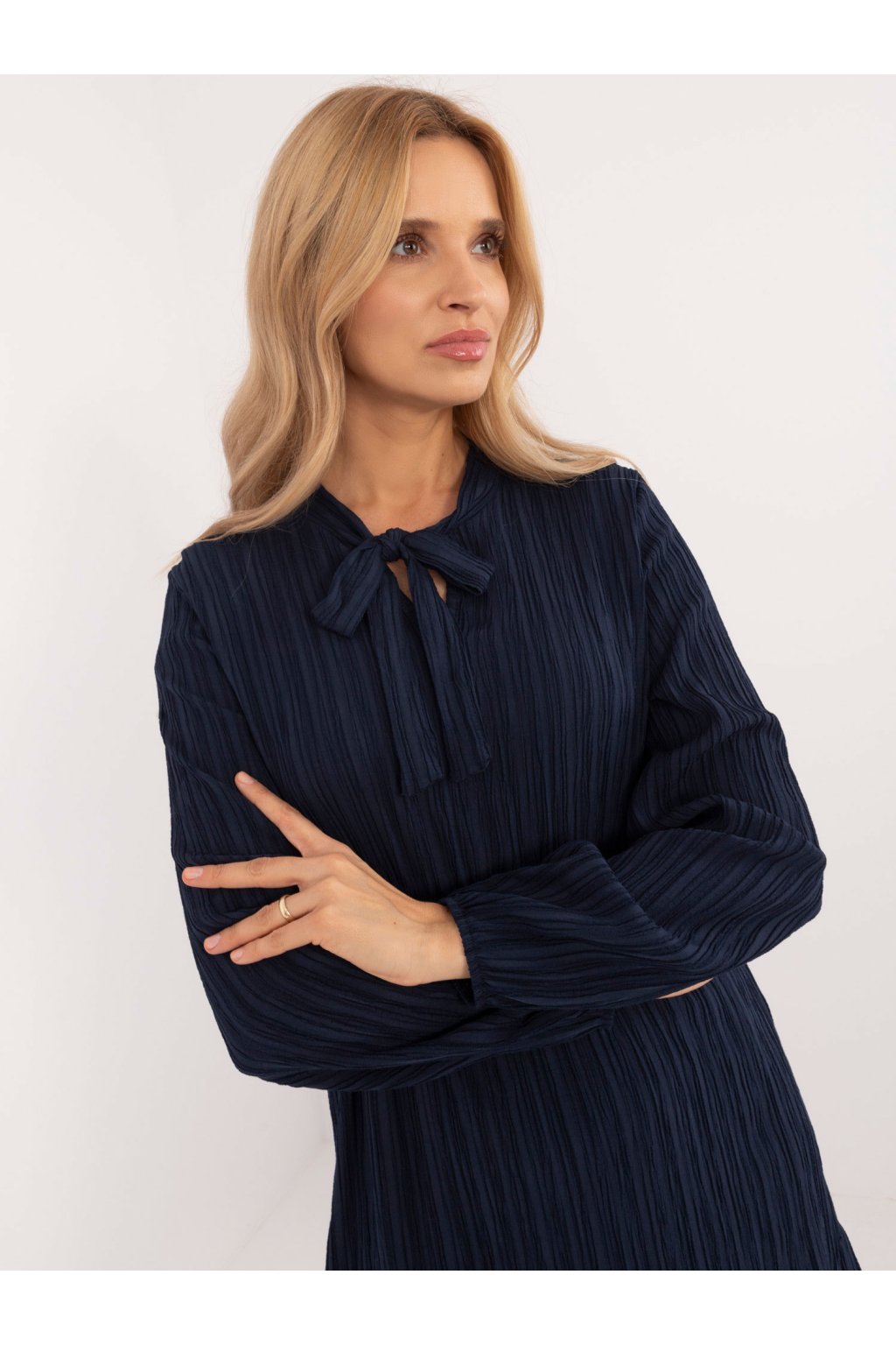 Dámske granatovo-modre šaty s volánom kód produktu TW-SK-BI-CB3331.88