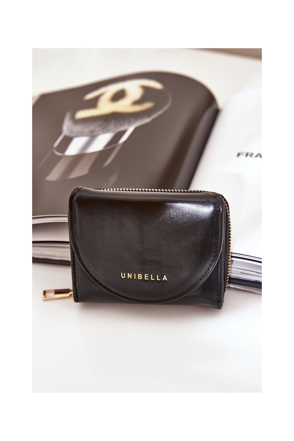 Dámska čierna malá peňaženka z eko kože, kód produktu PORTFEL YX2442P BLK