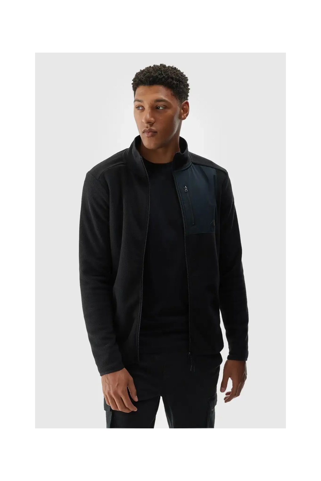 Pánska mikina s kapucňou Polar Regular 4F čierna, polyesterová, s technológiou 4F Warm, kód produktu M250-20S