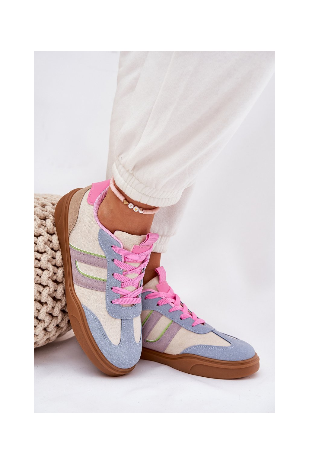 Dámske EKO semišové tenisky, viacfarebné, kód produktu 1W-N16 MIX