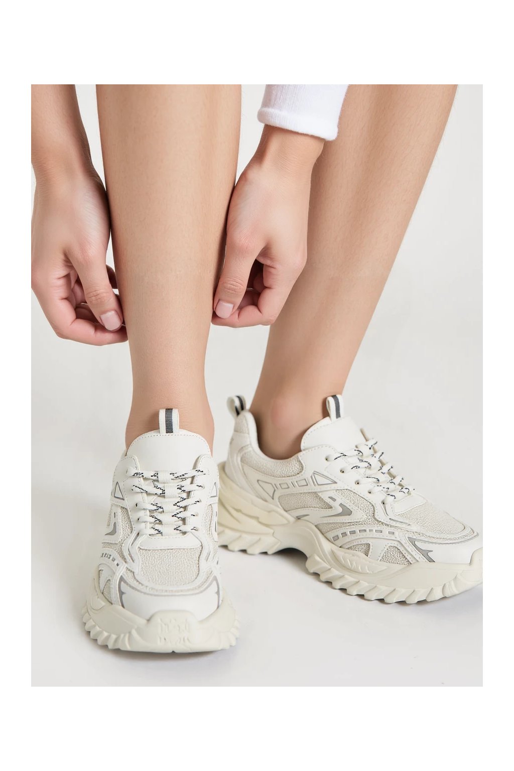 Dámske biele mokasíny zo zvršoku z eko kože a sieťoviny, športový štýl, kód produktu YY-120_SILVER