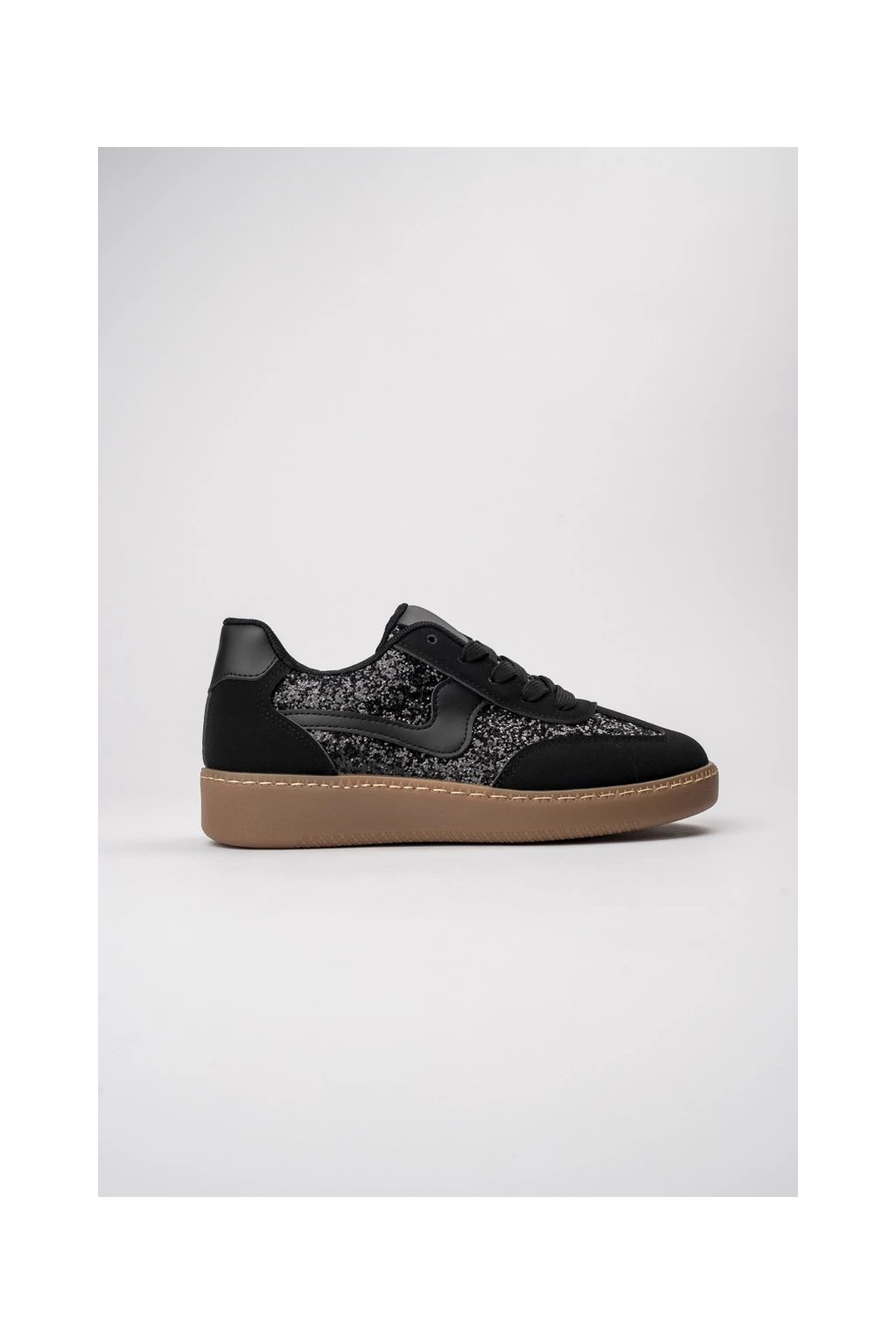 Dámske strieborné mokasíny z eko kože a textilu s trblietavými prvkami, kód produktu YH40