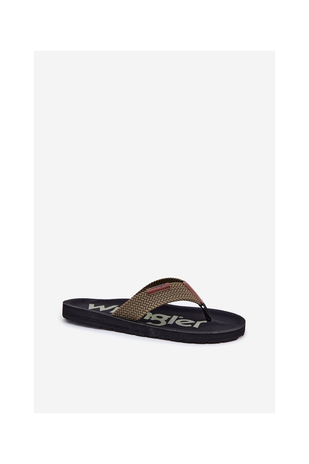 Pánske šľapky Wrangler ZANE FLIPFLOP MEN zelené, textil, pena, rovná podrážka, kód produktu 20251044.57B