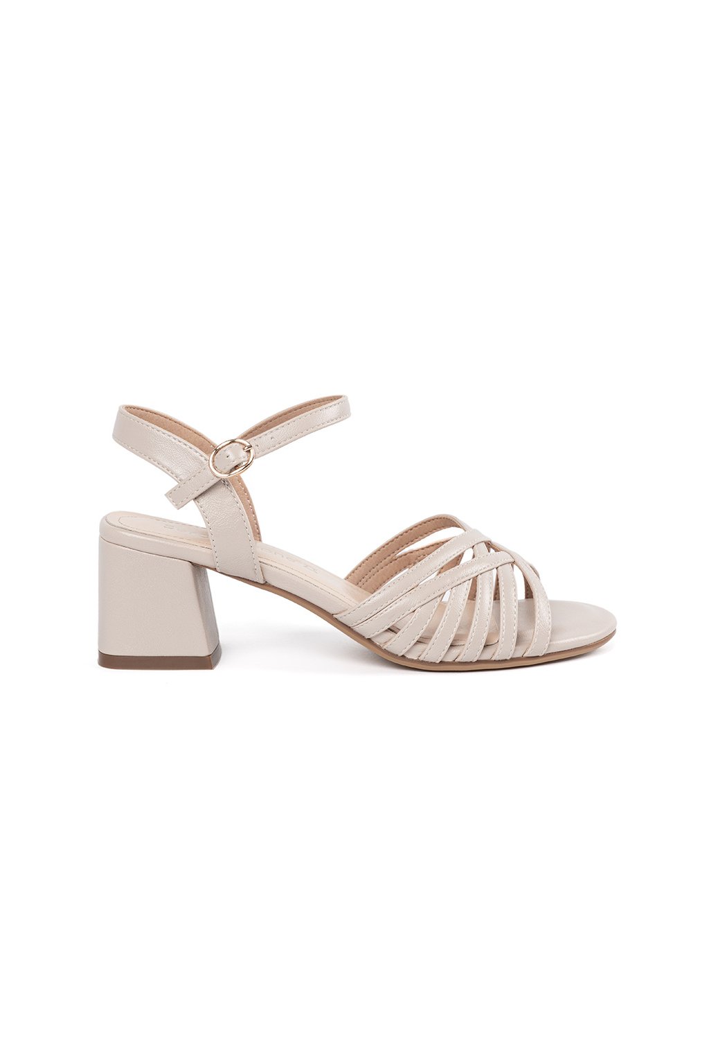Béžové dámske elegantné sandále na 5,5 cm podpätku Sergio leone, kód produktu SK893BE