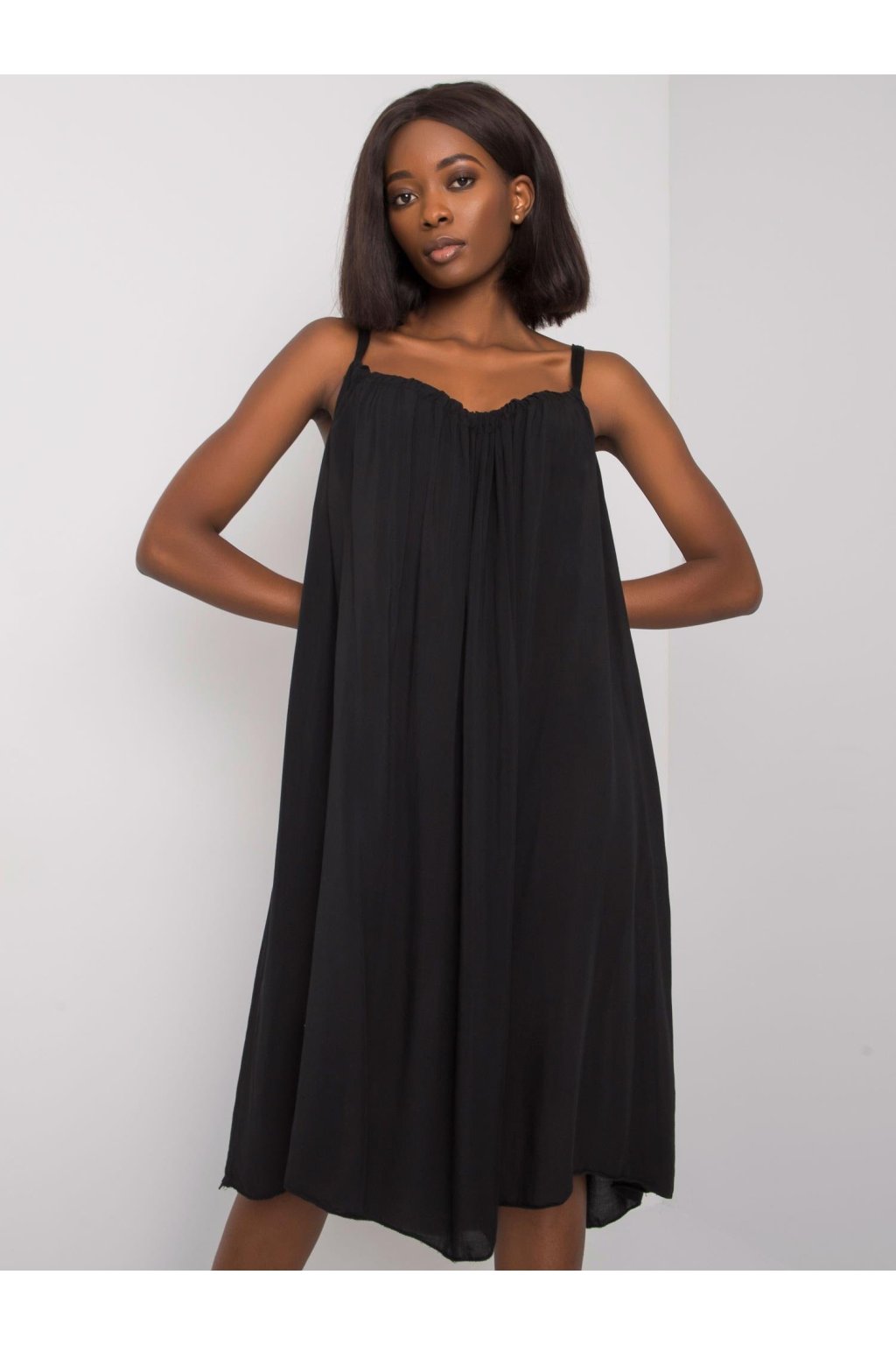 Dámske čierne šaty na bežný deň kód produktu TW-SK-BI-81541.31 (Farba Čierna, Veľkosť S)