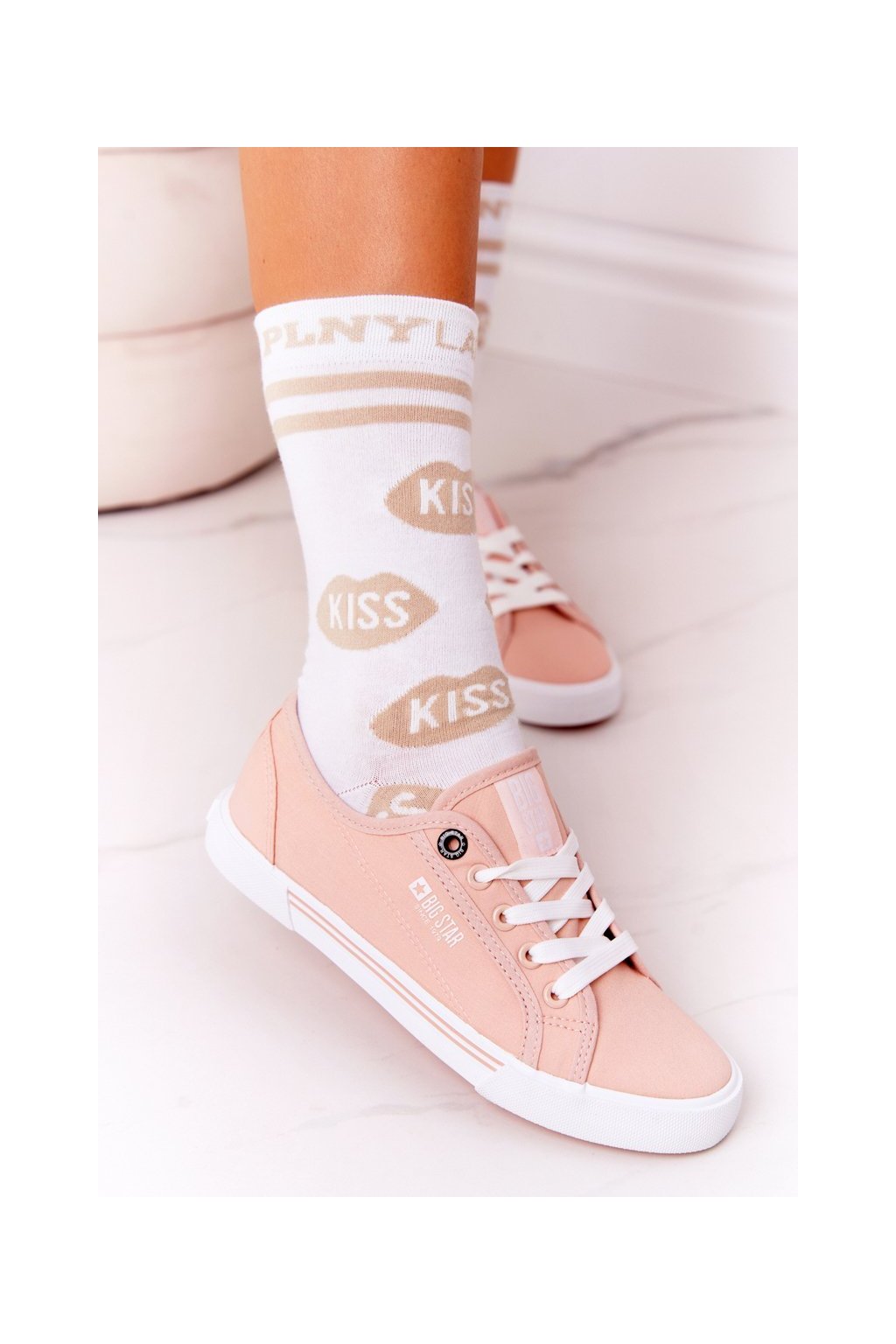 Ružové dámske tenisky poľskej značky BS, kód produktu HH274060 PINK (Veľkosť 36)