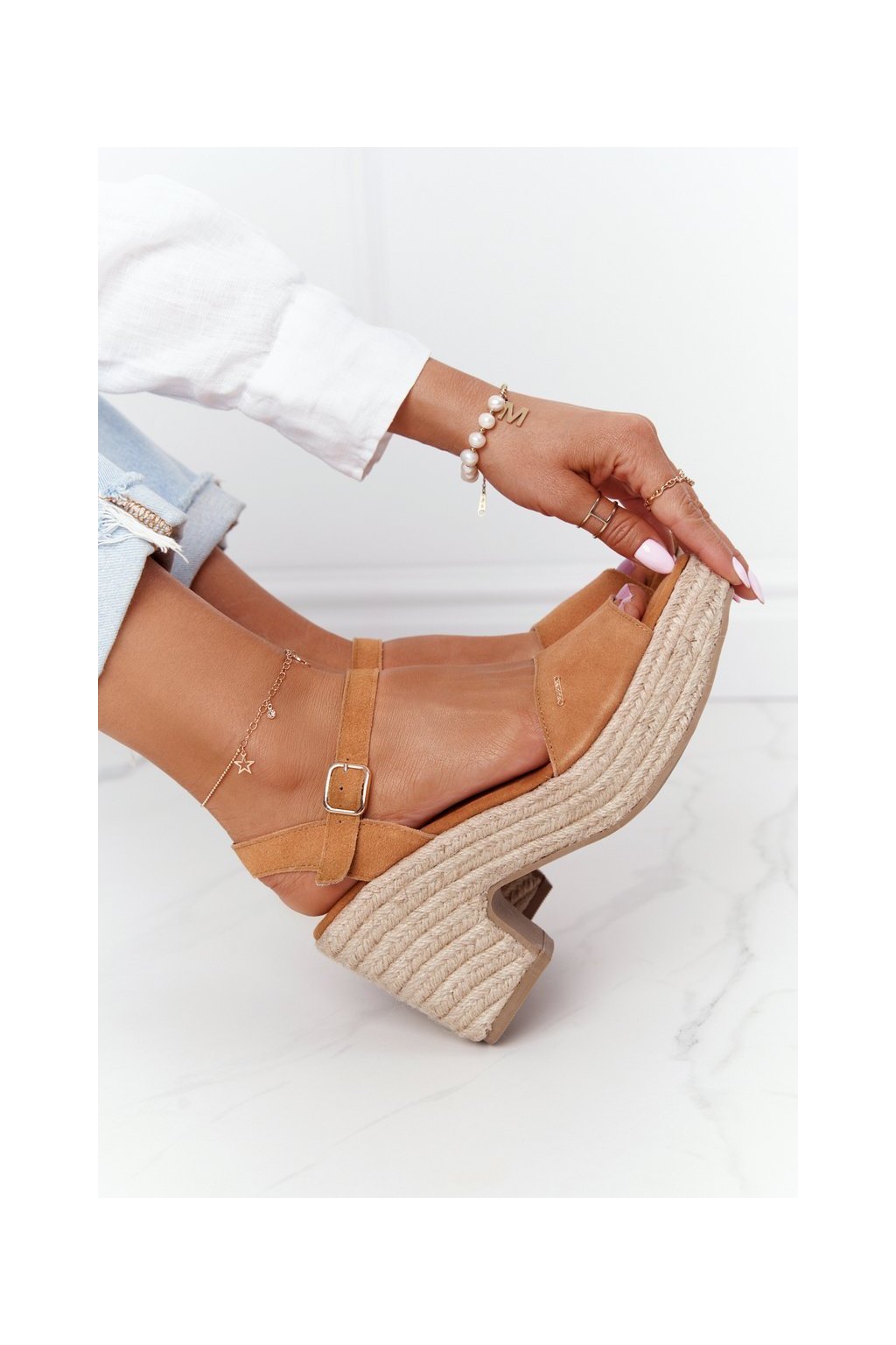 Hnedé dámske módne sandále NAJ.SK, kód produktu 15525/38 (Veľkosť 36)